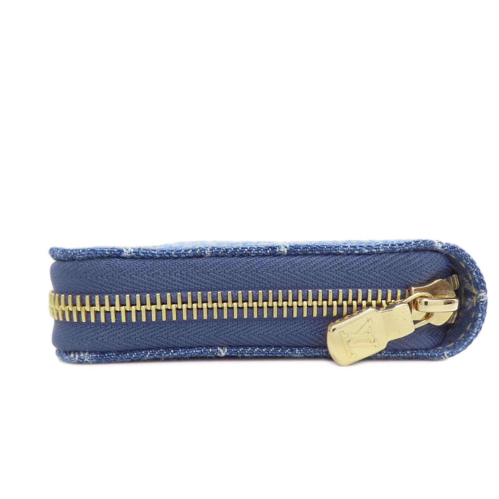 Louis Vuitton Monogram Denim Long Wallet Blue  ref.2360595