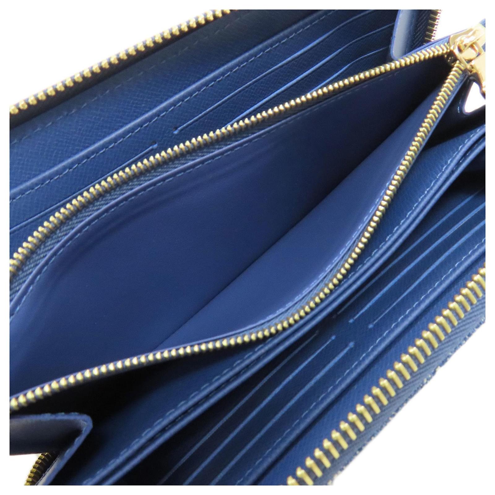 Louis Vuitton Monogram Denim Long Wallet Blue  ref.2360595