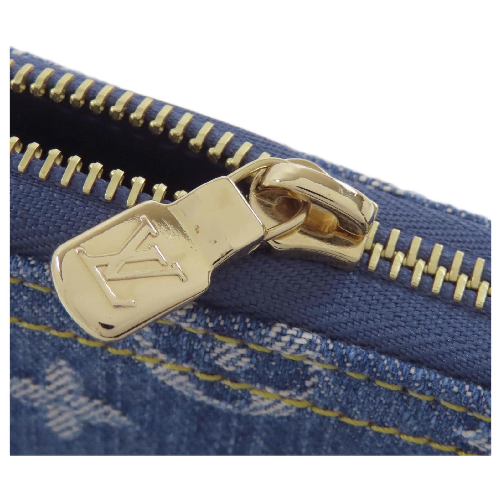 Louis Vuitton Monogram Denim Long Wallet Blue  ref.2360595