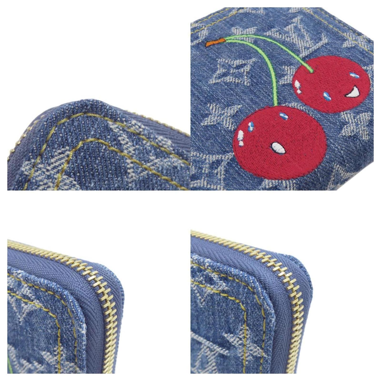 Louis Vuitton Monogram Denim Long Wallet Blue  ref.2360595