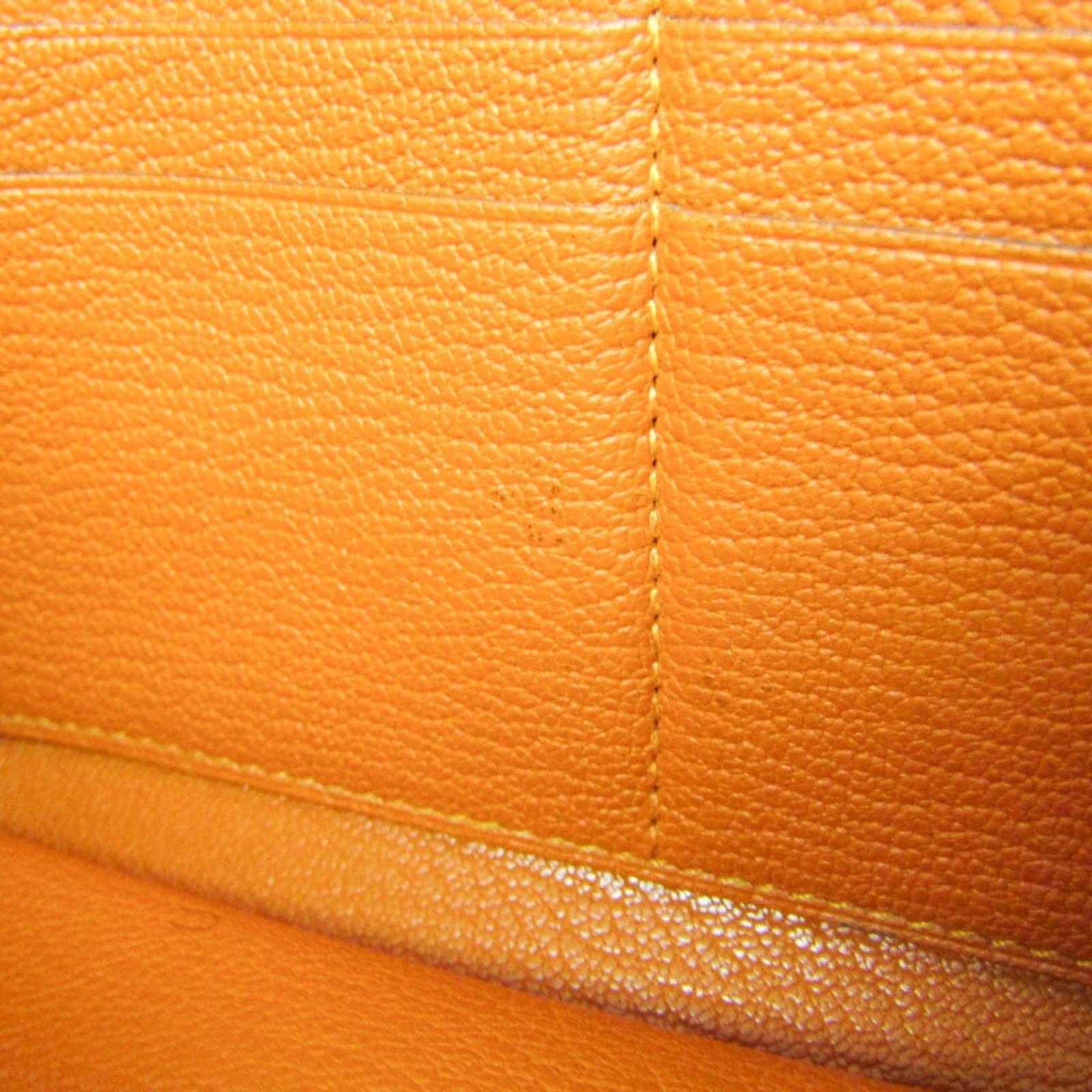 Portefeuille HERMÈS Azap Combine En Cuir Chèvre Jaune – Authentique, Occasion Bon état, Fabriqué En France