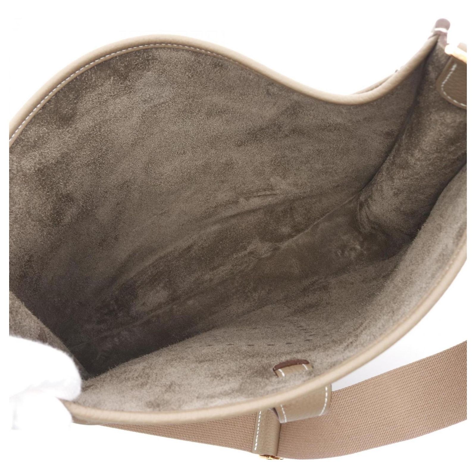 Hermès Evelyne 3 Trois GM Shoulder Bag Brown Taupe Leather ref.2362368 ...