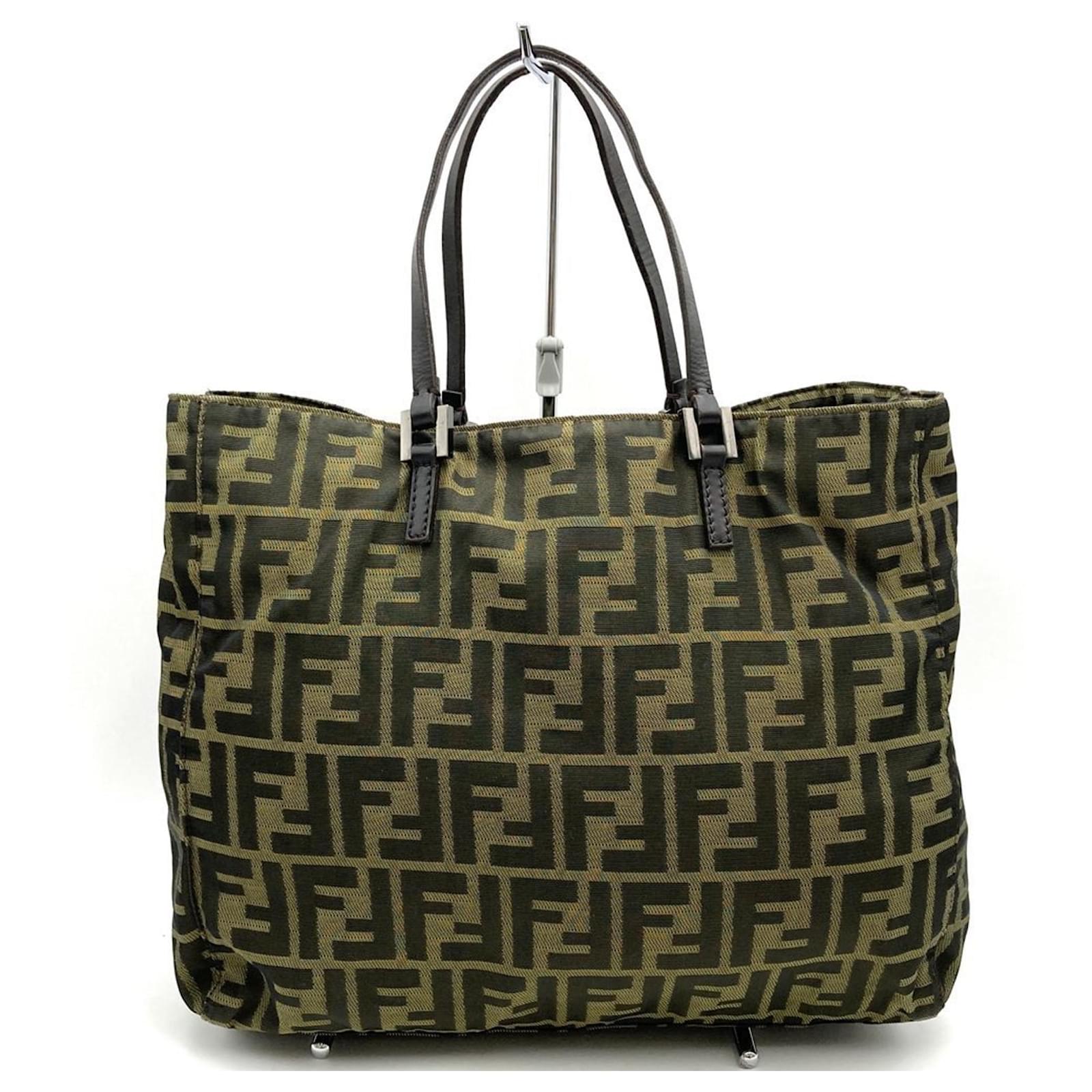 Borsa Tote Fendi 8BH019 Zucca Cachi Pelle Tela Joli