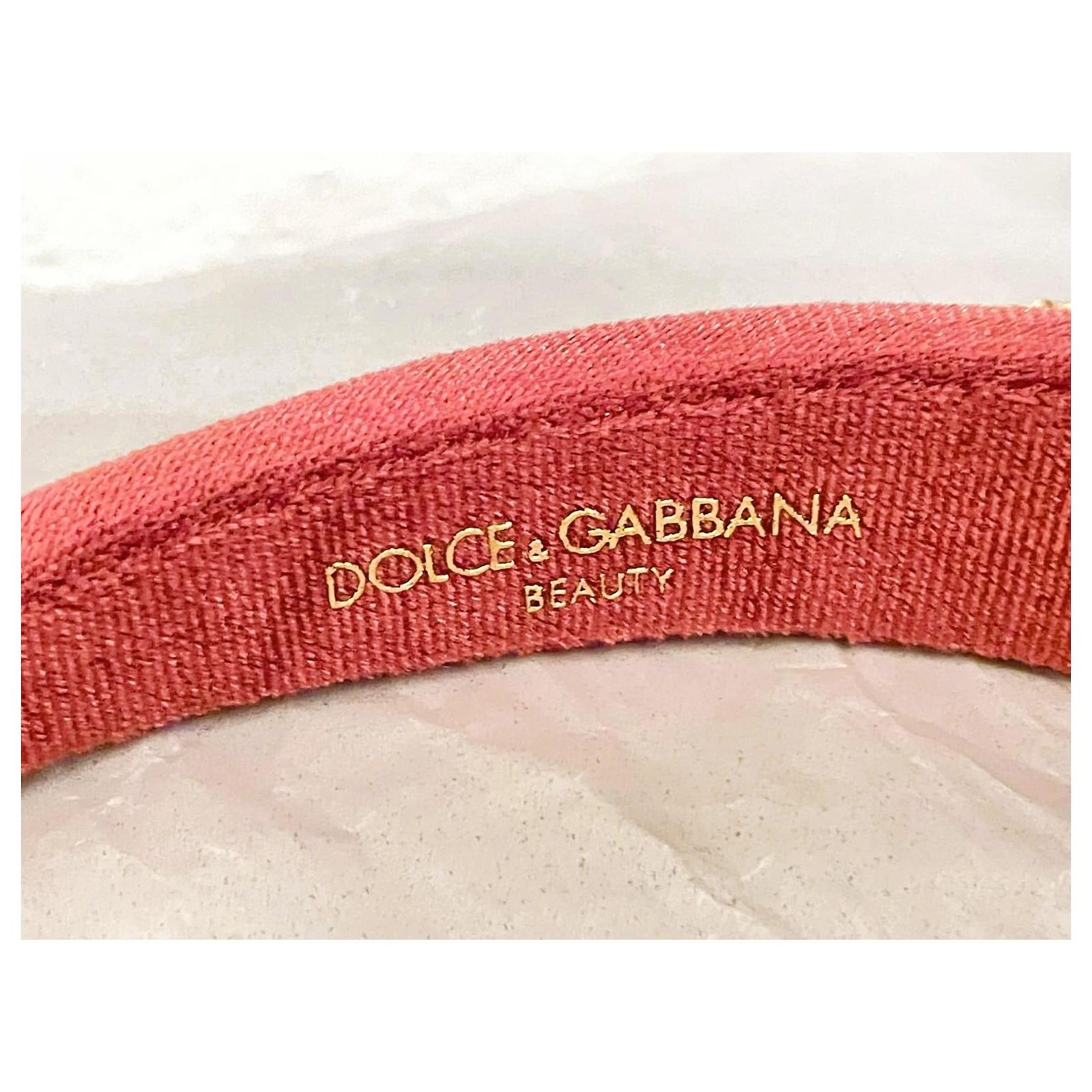 Splendid DOLCE & GABBANA headband dark pink-burgundy velvet 