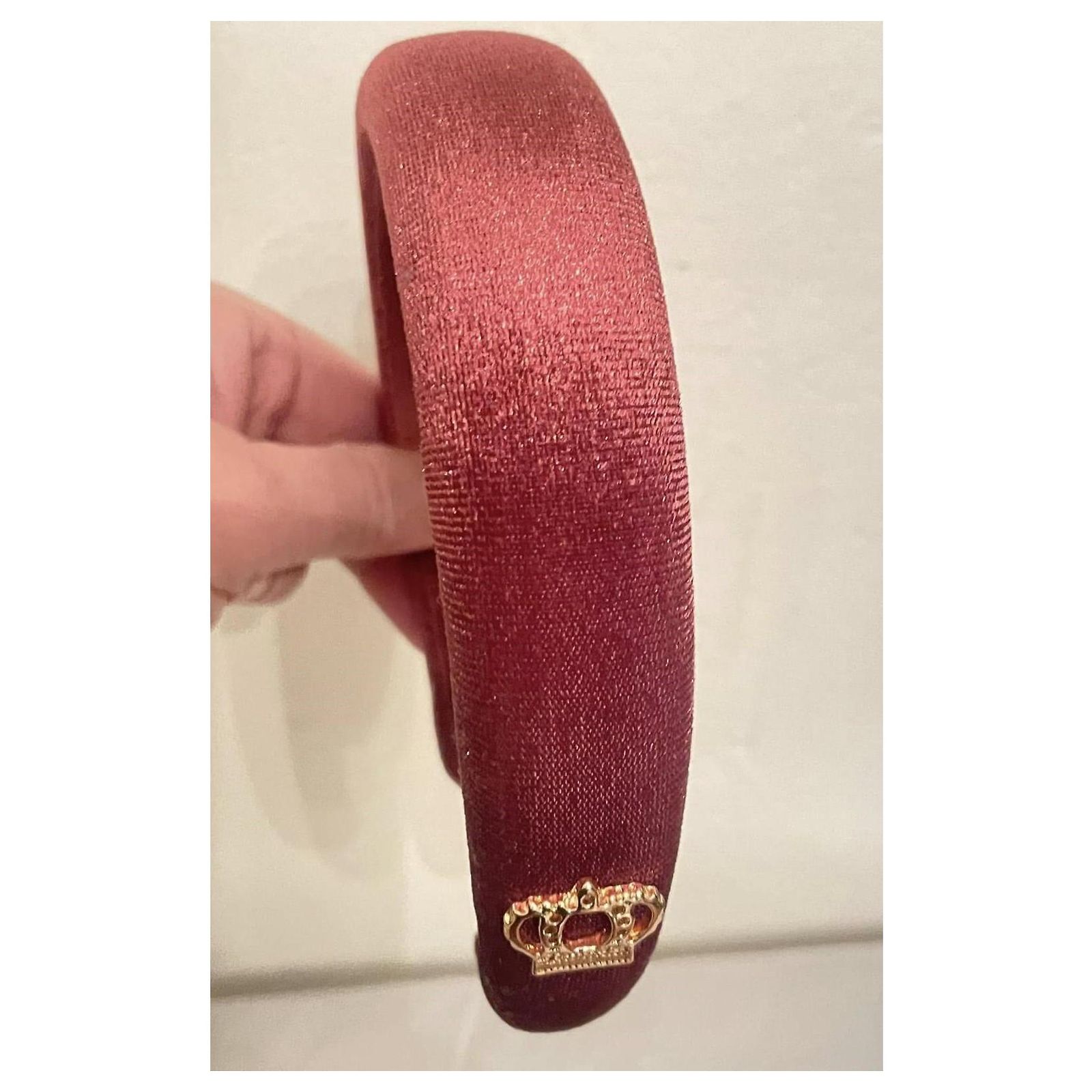 DOLCE & GABBANA Dark Pink Velvet Headband Jewelry hairband DOLCE & GABBANA dark pink-burgundy velvet  main image 3