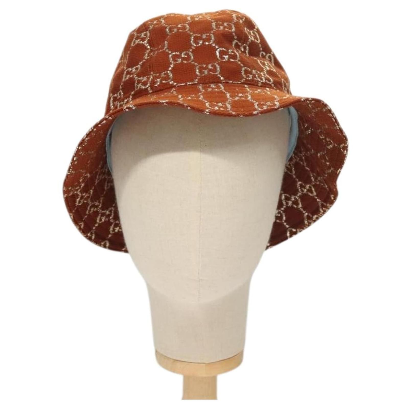 GUCCI GG Canvas Bucket Hat L Brown 631951 Auth am8717 Cloth ref
