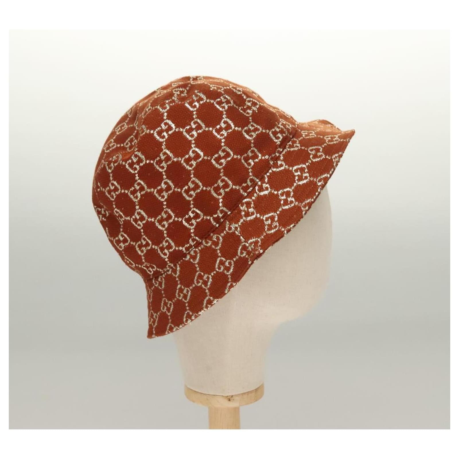 GUCCI GG Canvas Bucket Hat L Brown 631951 Auth am8717 Cloth ref