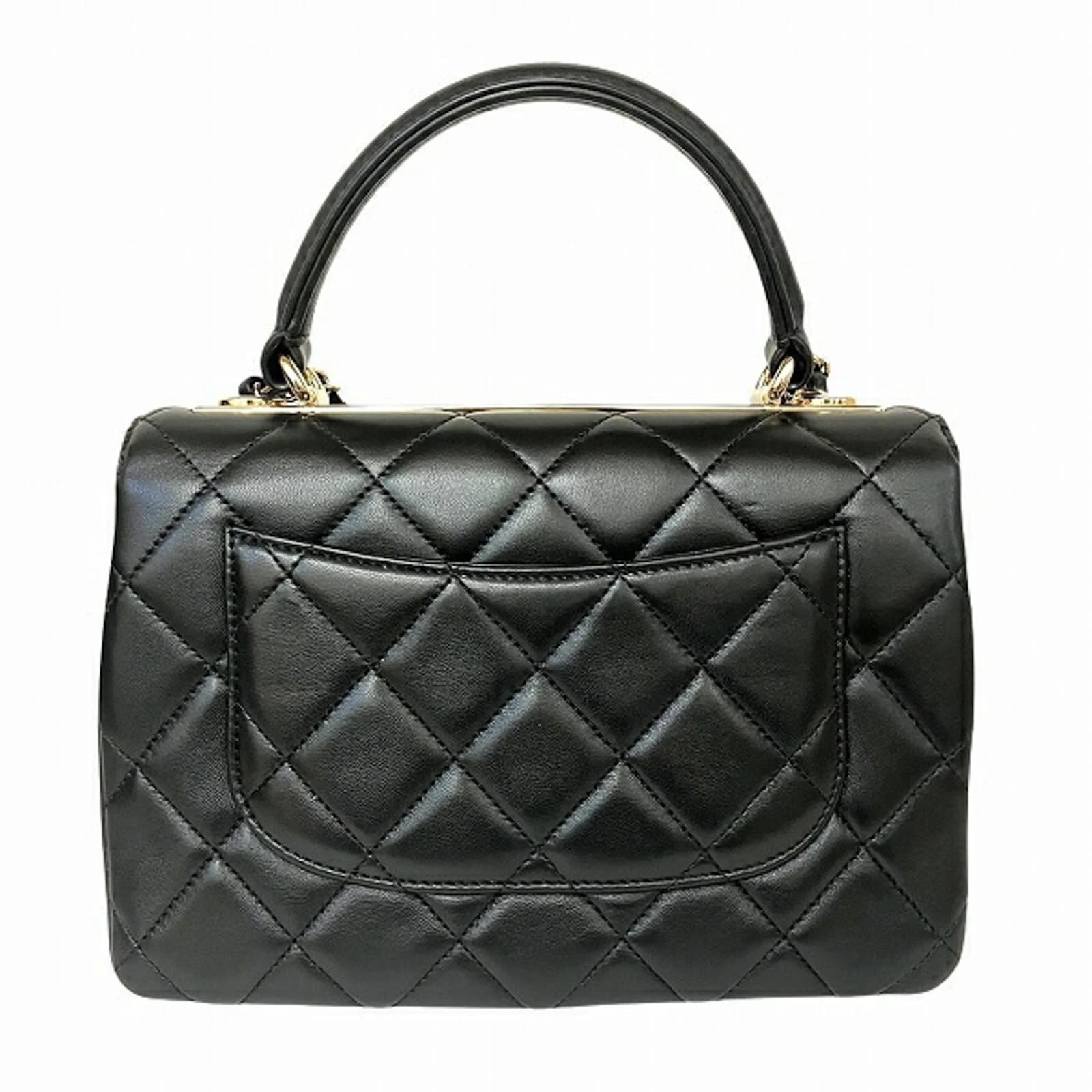 Chanel A92236 Black Lambskin Handbag Leather ref.JC2369392 (Sold