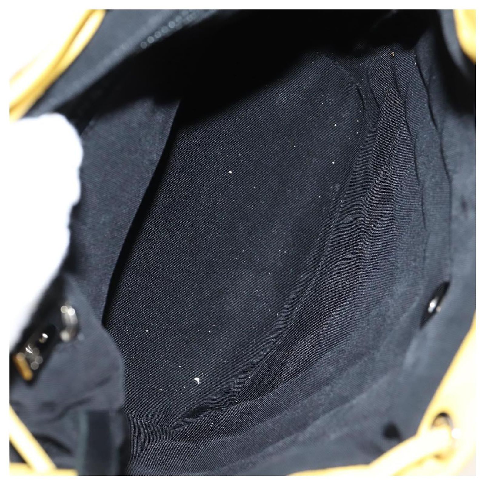 CHANEL Matelasse Backpack Lamb Skin Yellow Silver CC Auth 118937M CHANEL Matelasse Backpack Lamb Skin Yellow Silver CC Auth  main image 4