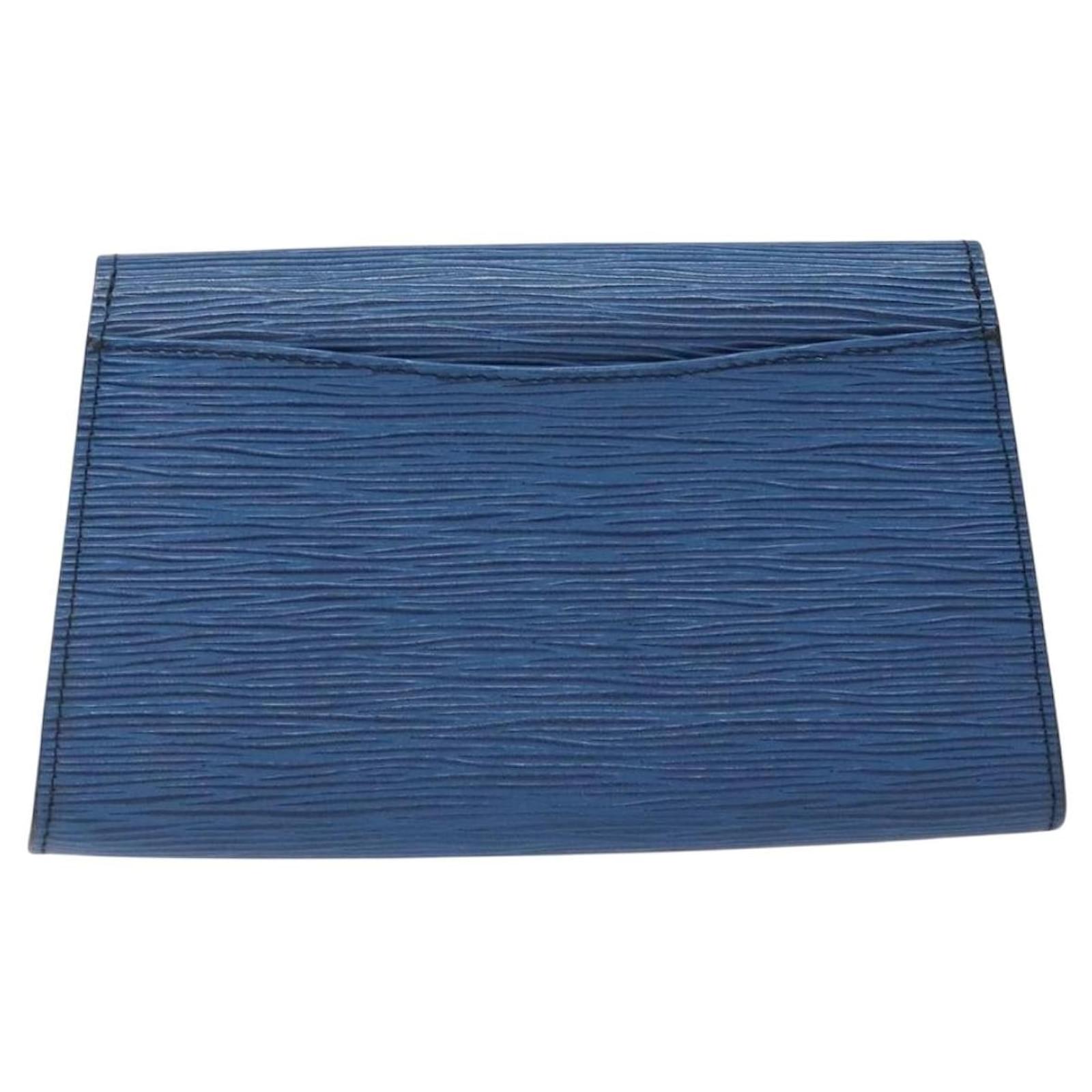 LOUIS VUITTON Epi Art Deco Clutch Bag Blue M52635 LV Auth bs27963 Leather  ref.2370517