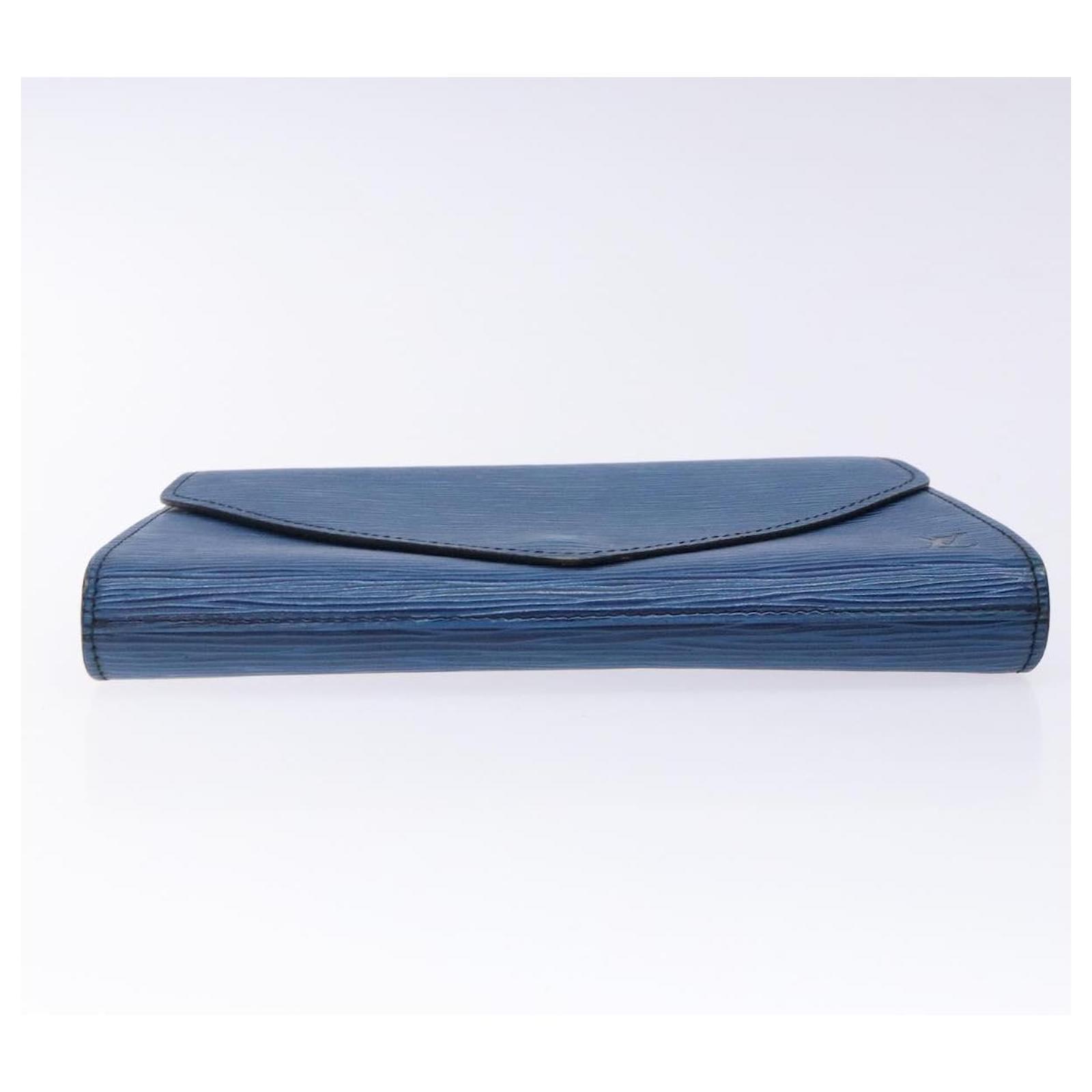 LOUIS VUITTON Epi Art Deco Clutch Bag Blue M52635 LV Auth bs27963 Leather  ref.2370517