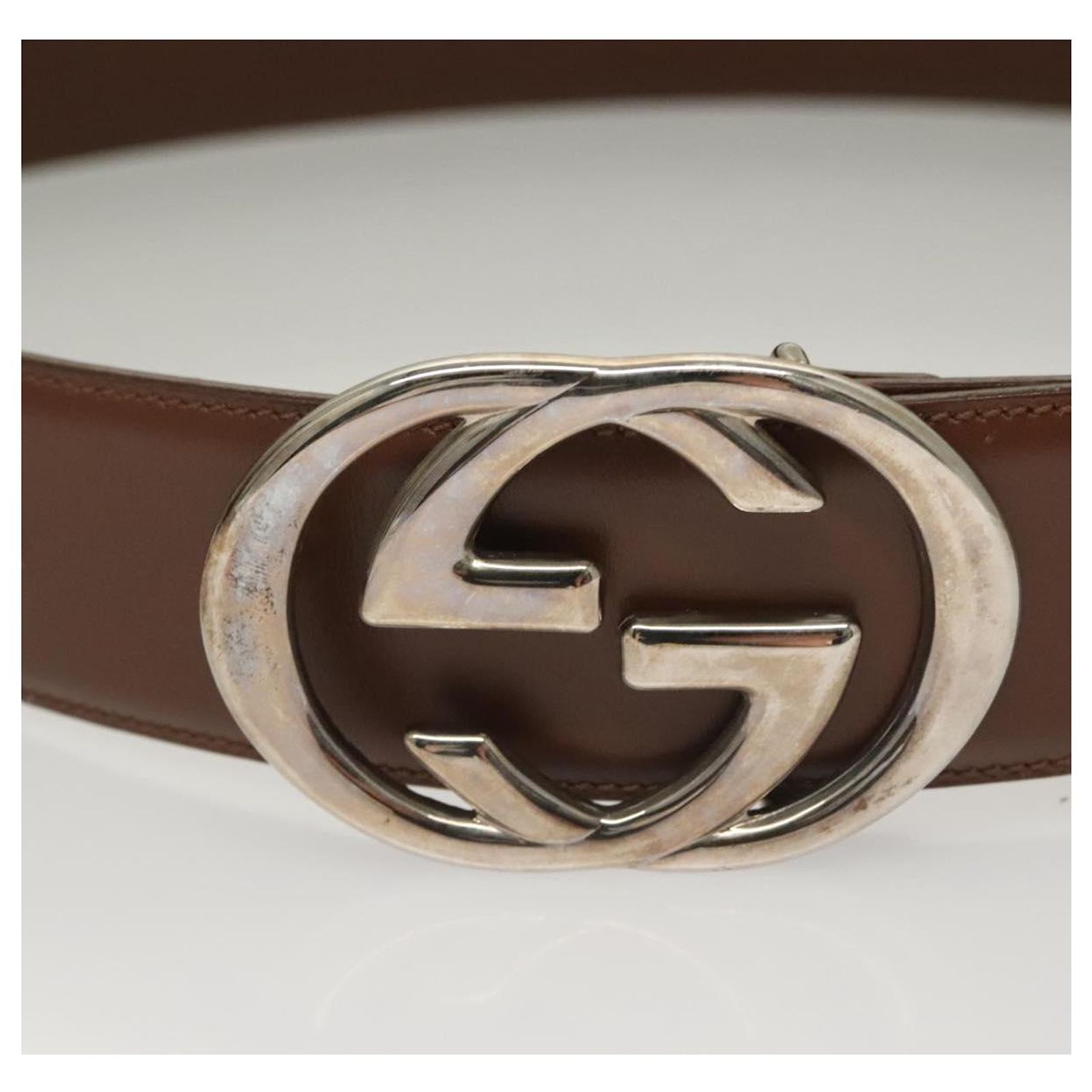 GUCCI Sherry Line Belt Canvas 37.4\