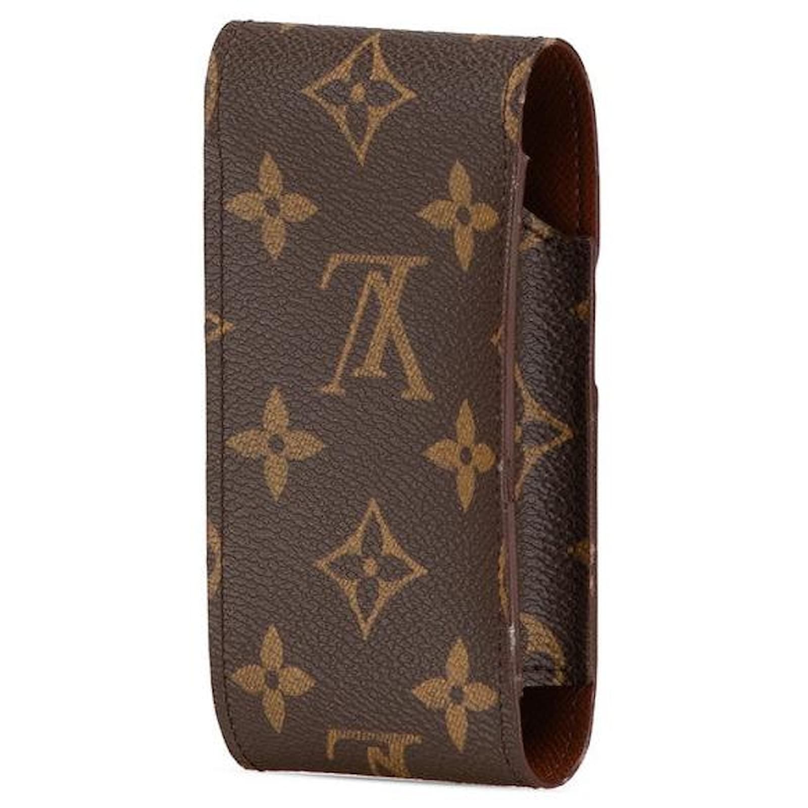 Louis Vuitton Etui Cigarette Monogram Cigarette Case Bronze Cloth