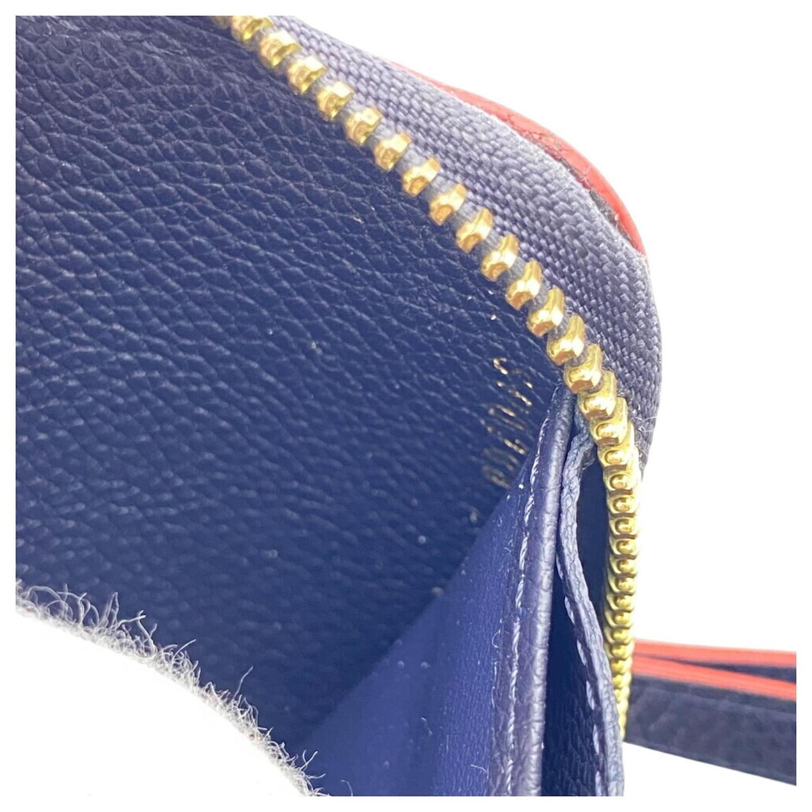 Louis Vuitton Monogram Empreinte Long Wallet Navy blue Cloth  ref.2371723