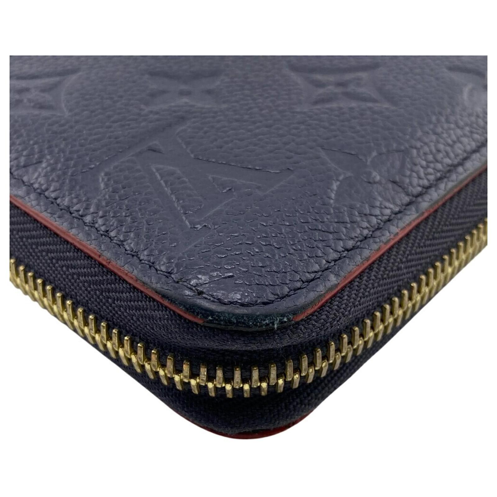 Louis Vuitton Monogram Empreinte Long Wallet Navy blue Cloth  ref.2371723