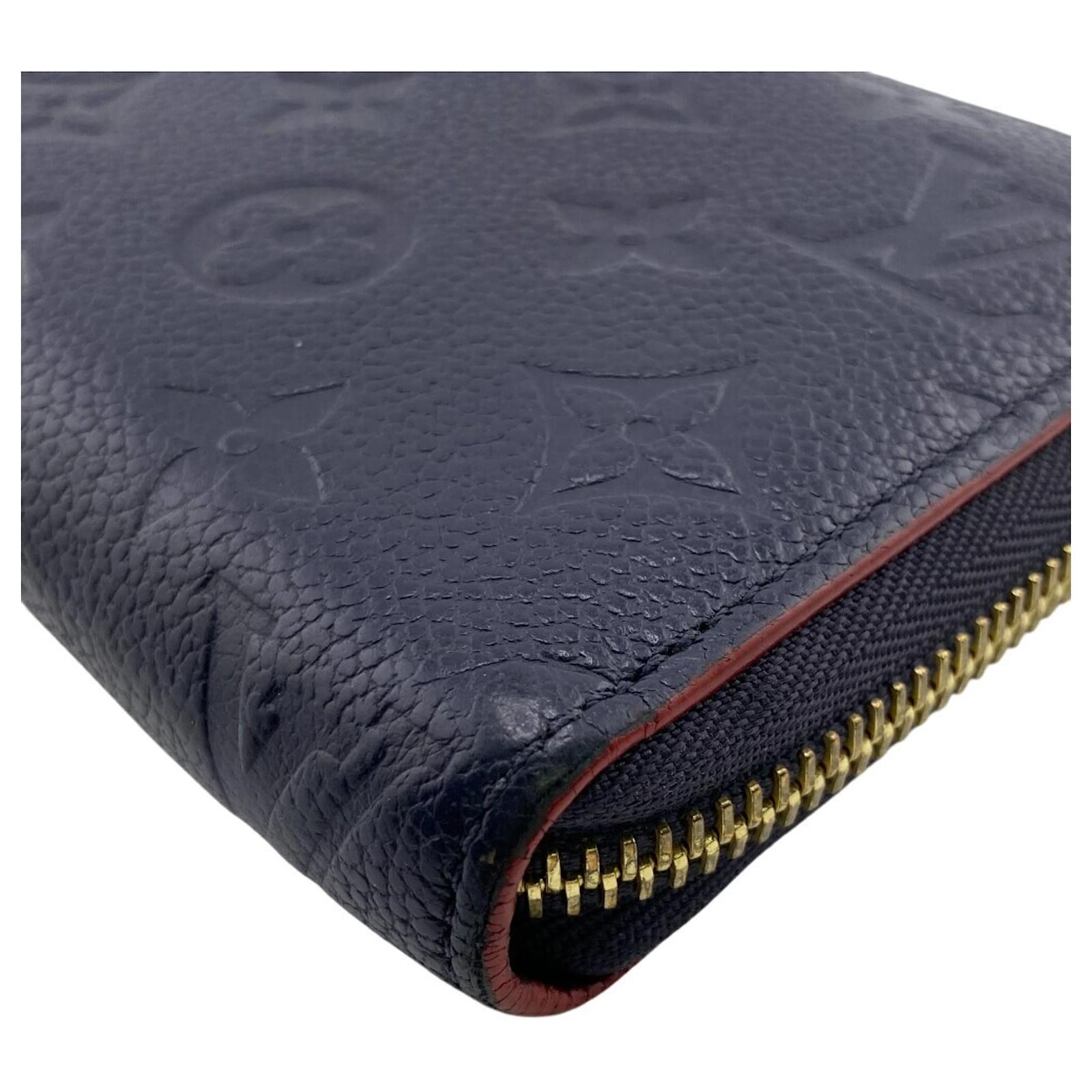 Louis Vuitton Monogram Empreinte Long Wallet Navy blue Cloth  ref.2371723