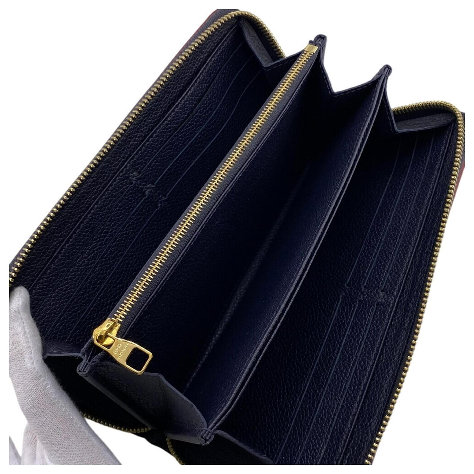 Louis Vuitton Monogram Empreinte Long Wallet Navy blue Cloth  ref.2371723