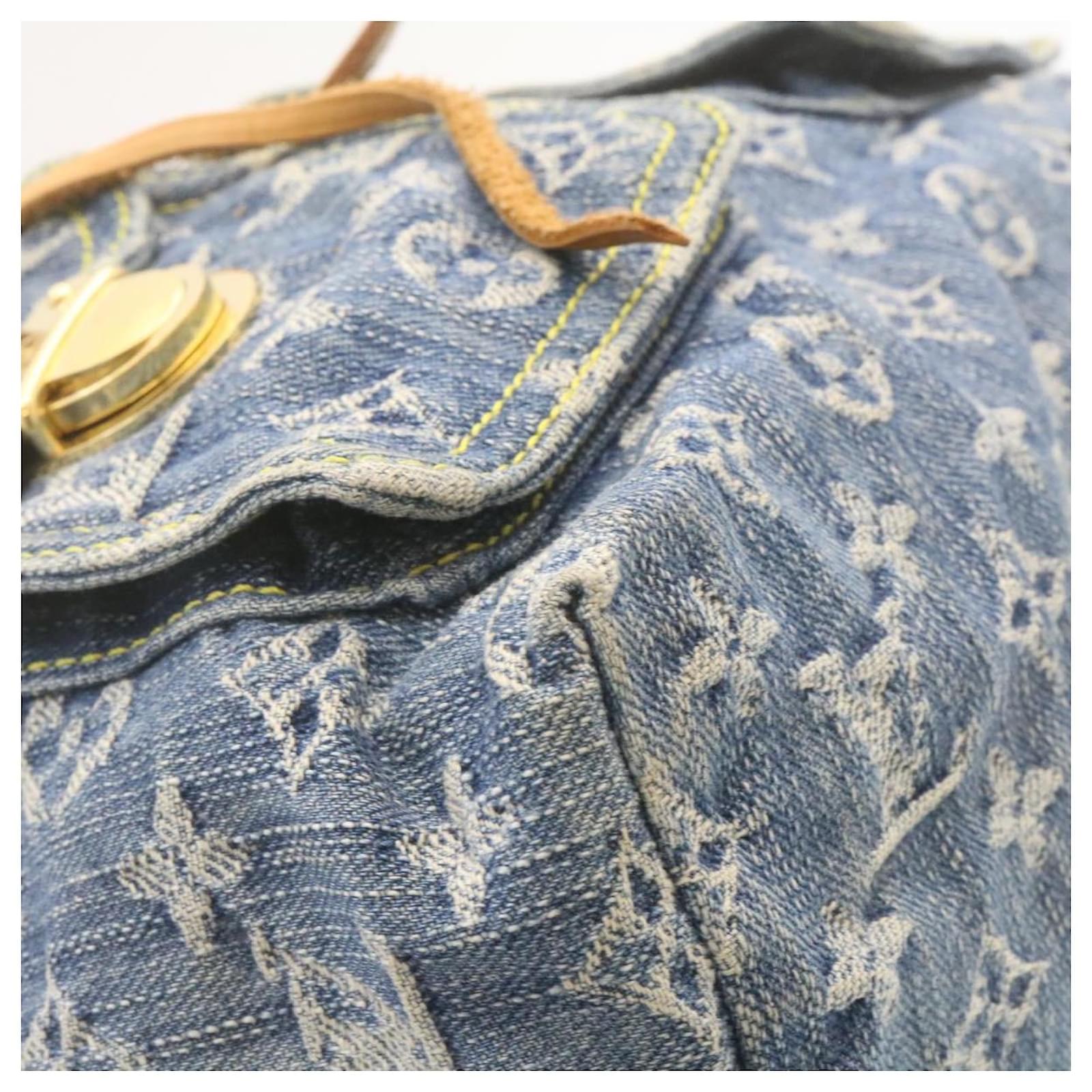 LOUIS VUITTON Monogram Denim Sac a Dos GM Backpack Blue M95056 LV Auth 23405V ref.2374103