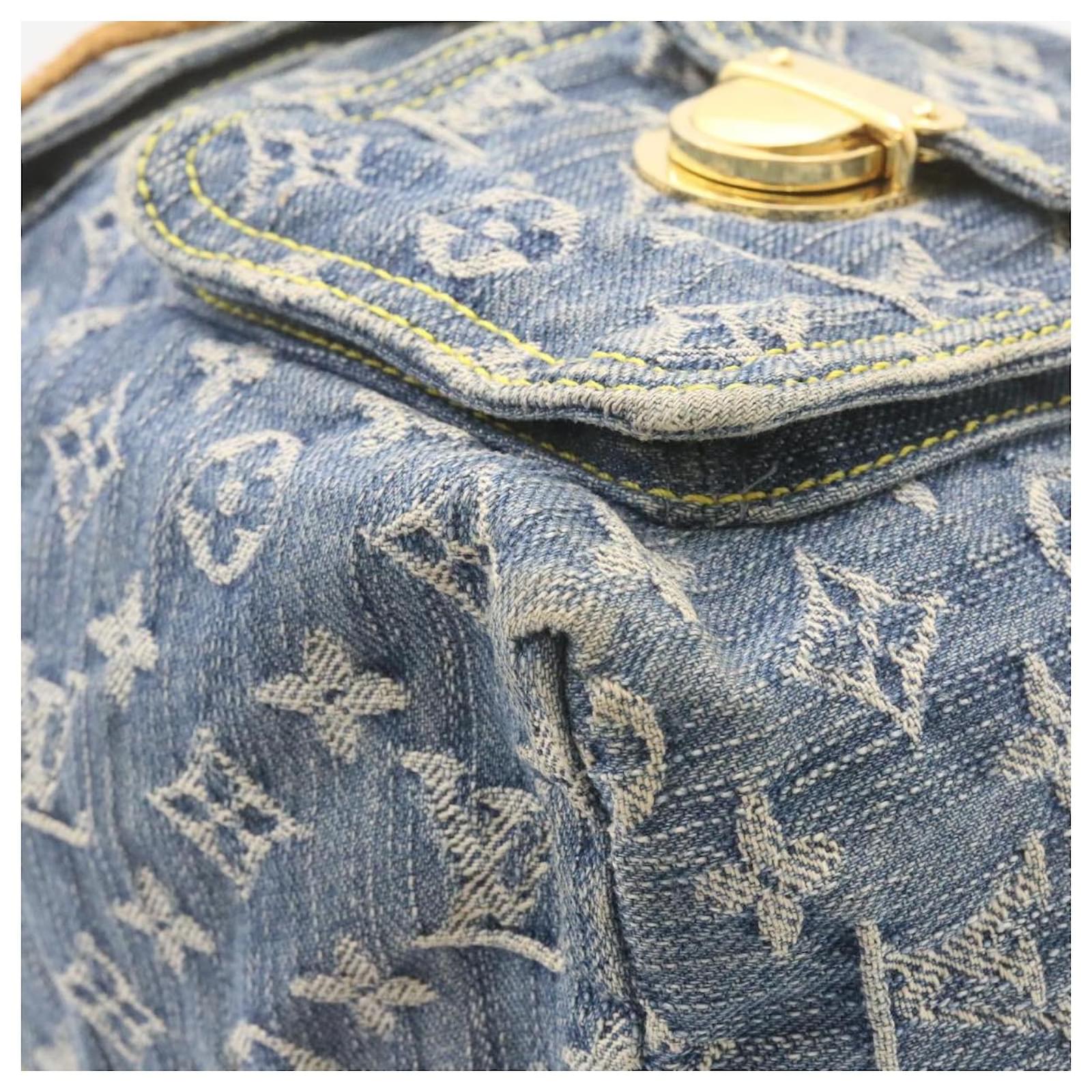 LOUIS VUITTON Monogram Denim Sac a Dos GM Backpack Blue M95056 LV Auth 23405V ref.2374103