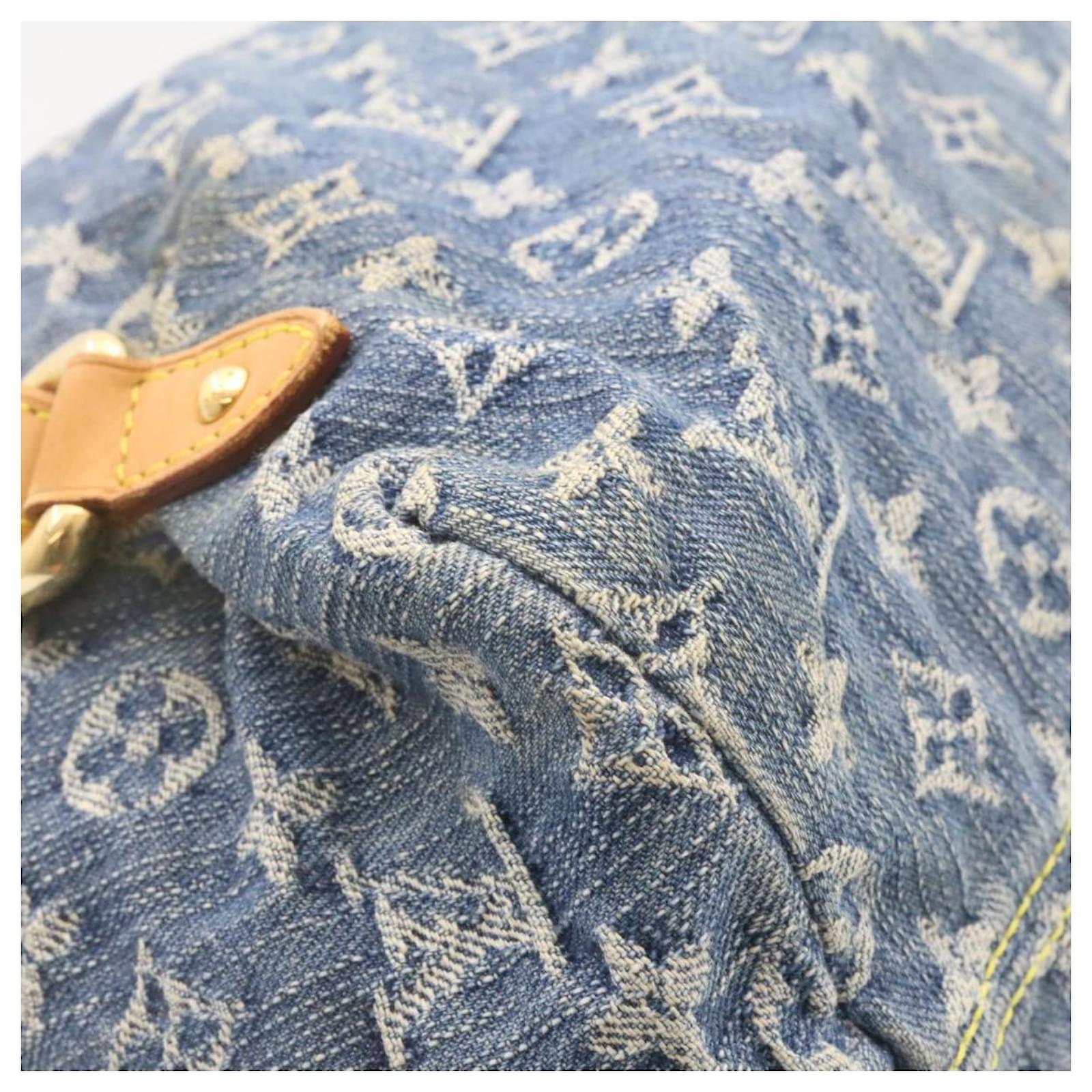 LOUIS VUITTON Monogram Denim Sac a Dos GM Backpack Blue M95056 LV Auth 23405V ref.2374103