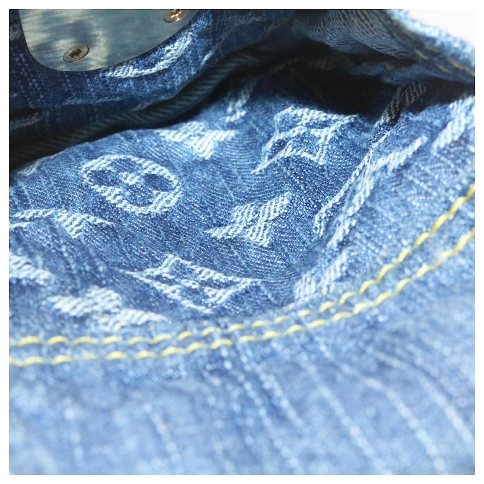 LOUIS VUITTON Monogram Denim Sac a Dos GM Backpack Blue M95056 LV Auth 23405V ref.2374103