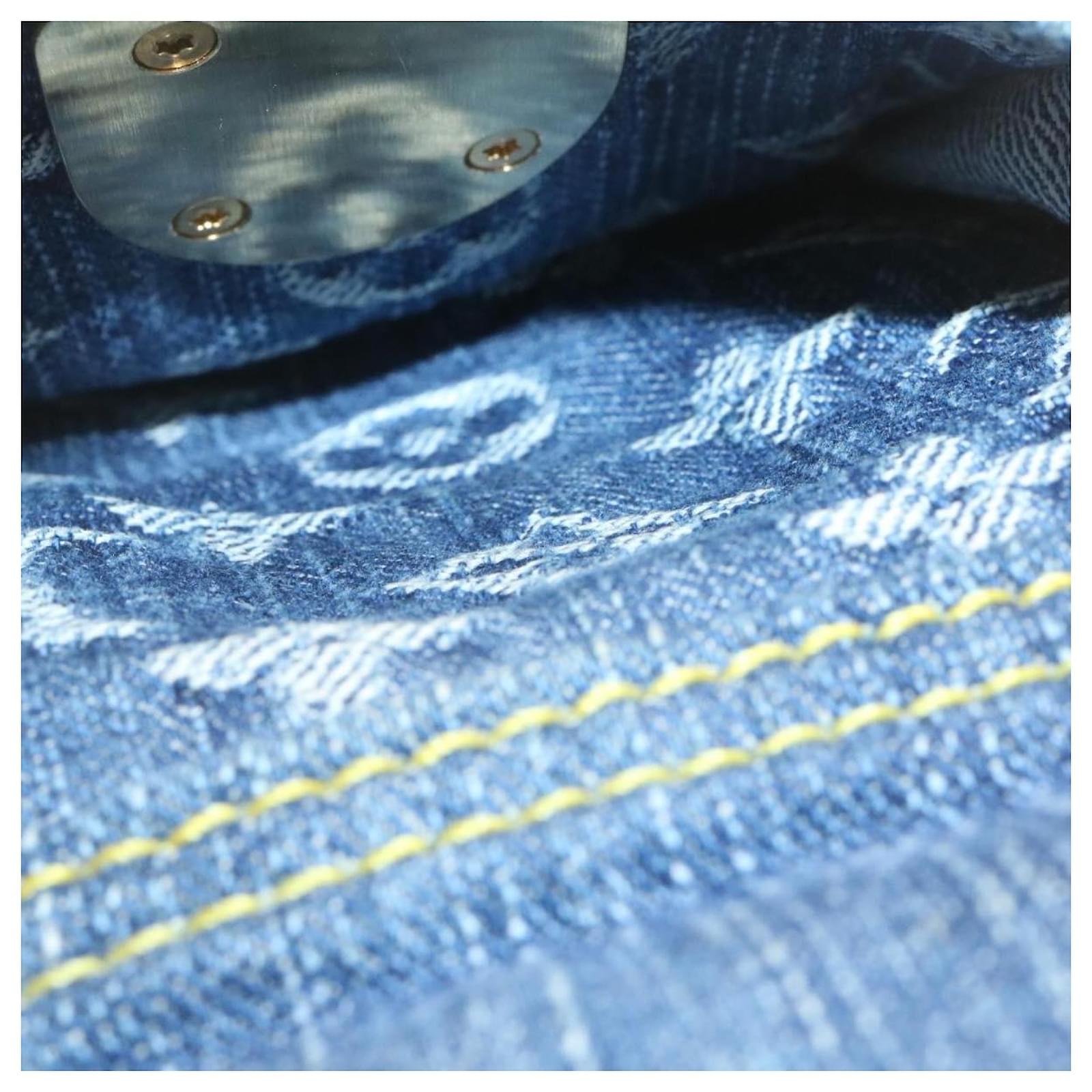 LOUIS VUITTON Monogram Denim Sac a Dos GM Backpack Blue M95056 LV Auth 23405V ref.2374103