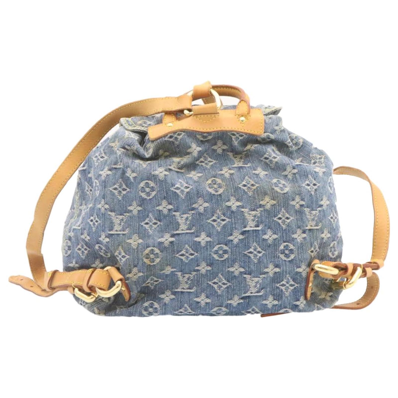 LOUIS VUITTON Monogram Denim Sac a Dos GM Backpack Blue M95056 LV Auth 23405V ref.2374103