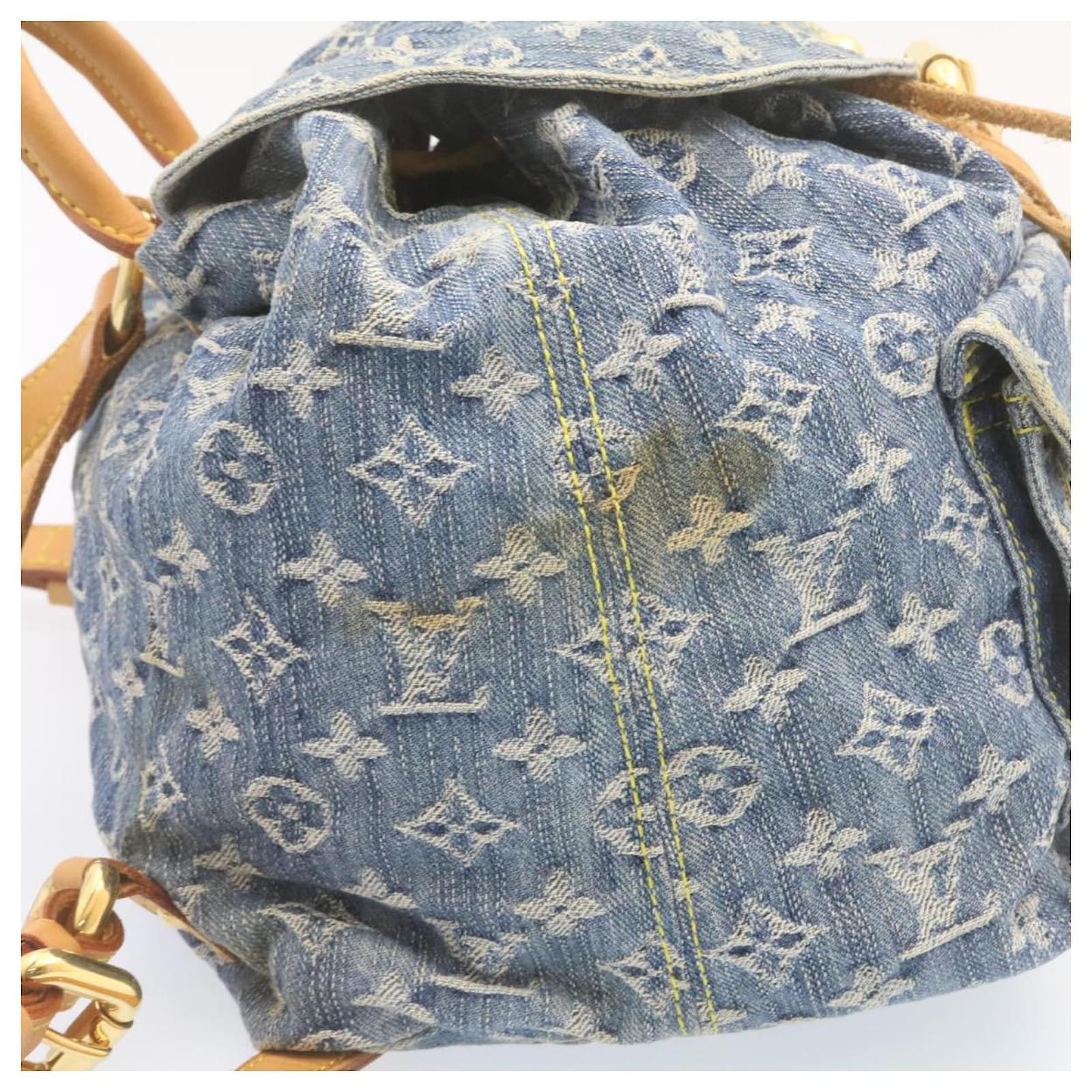 LOUIS VUITTON Monogram Denim Sac a Dos GM Backpack Blue M95056 LV Auth 23405V ref.2374103