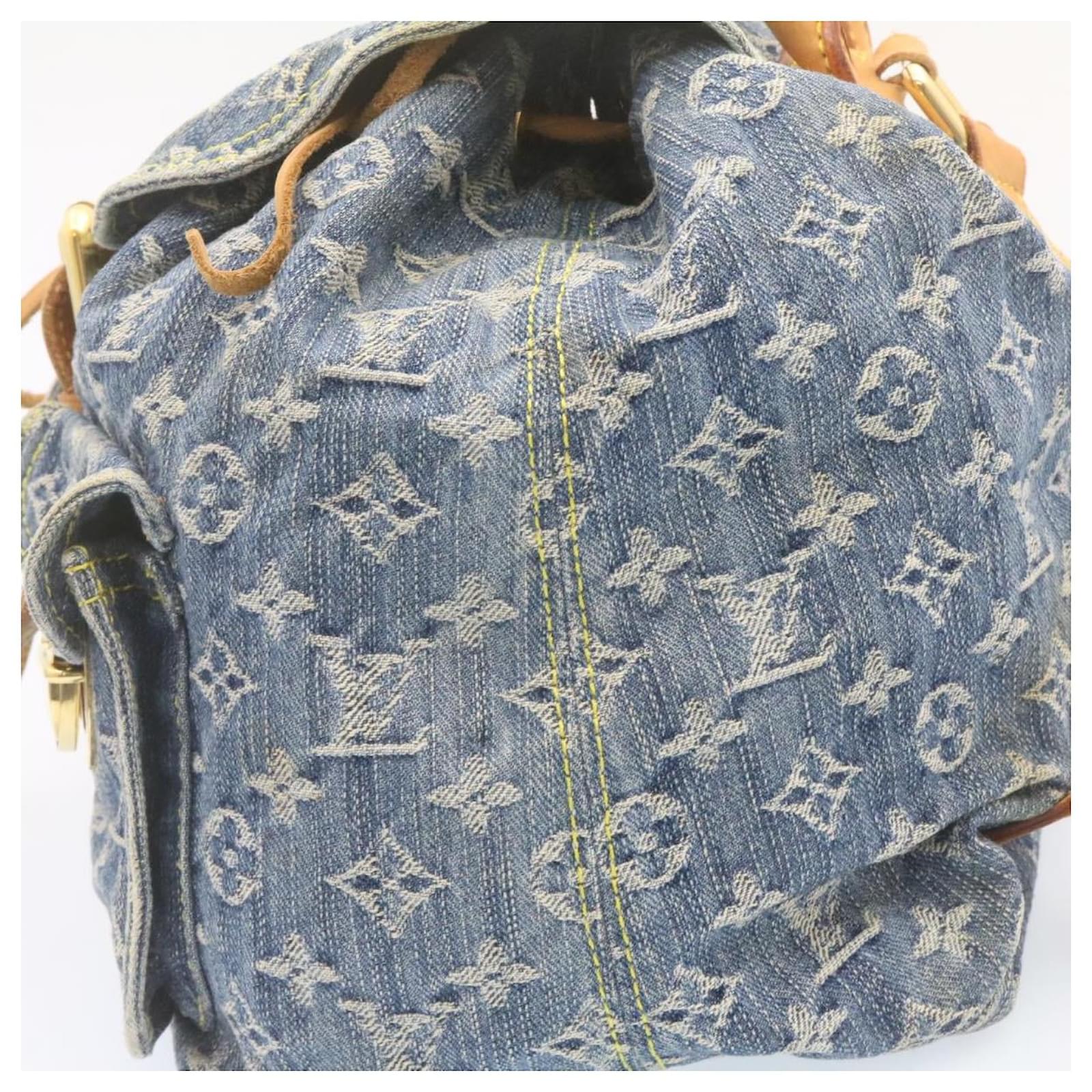 LOUIS VUITTON Monogram Denim Sac a Dos GM Backpack Blue M95056 LV Auth 23405V ref.2374103