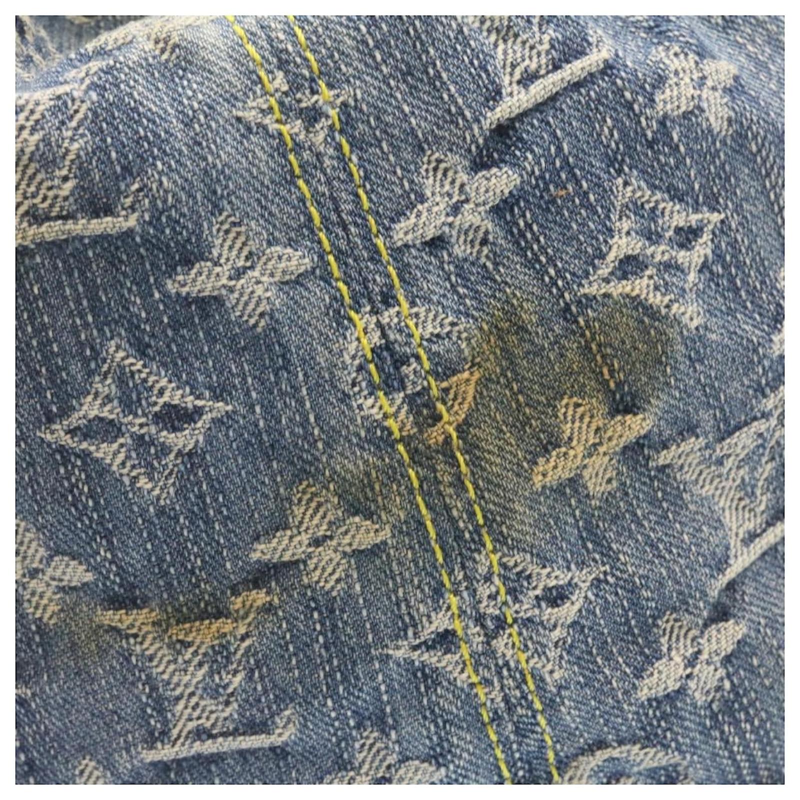 LOUIS VUITTON Monogram Denim Sac a Dos GM Backpack Blue M95056 LV Auth 23405V ref.2374103