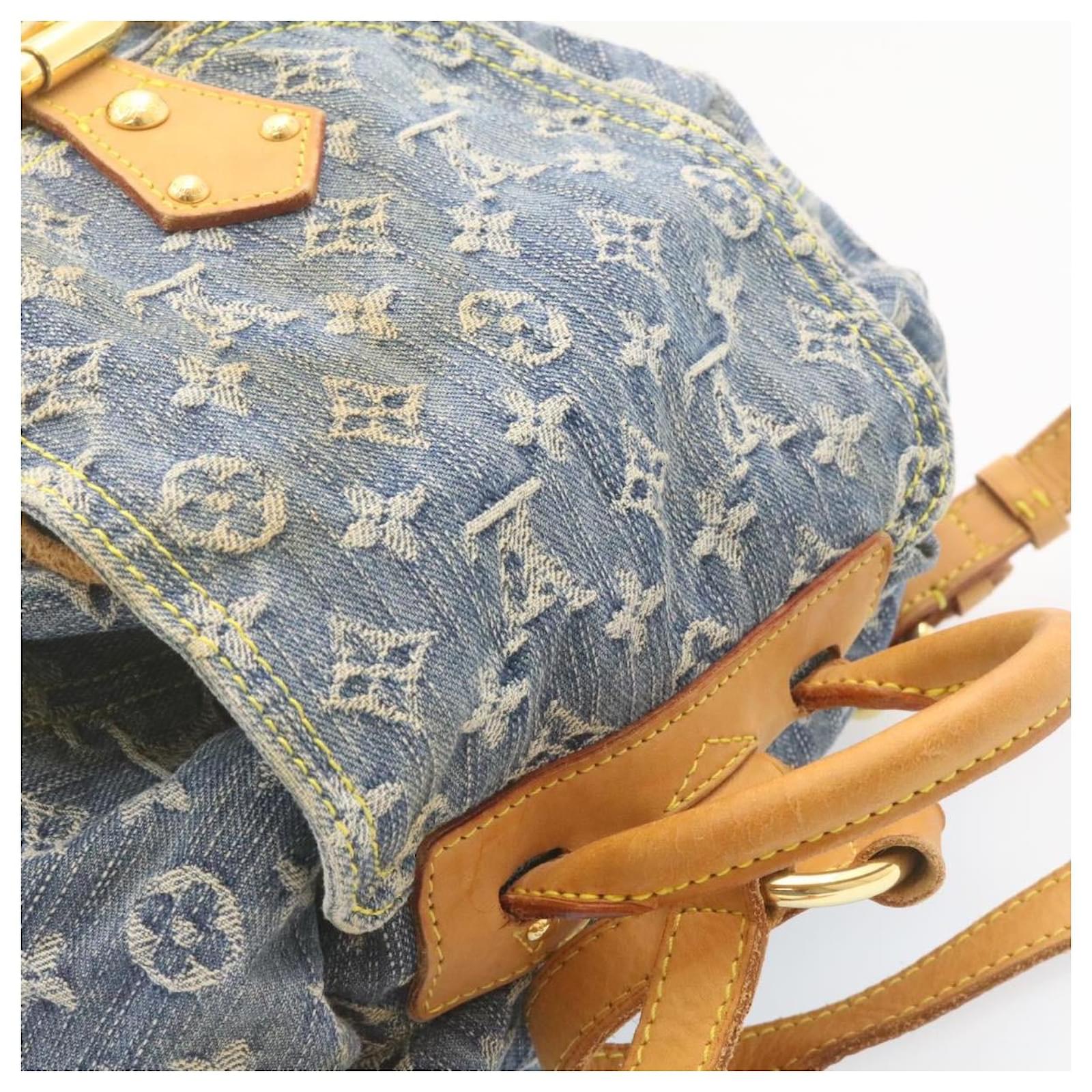 LOUIS VUITTON Monogram Denim Sac a Dos GM Backpack Blue M95056 LV Auth 23405V ref.2374103