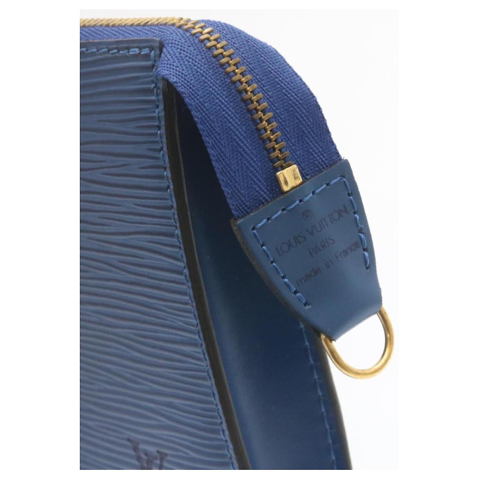 LOUIS VUITTON Epi Pochette Accessoires Pouch Blue M52945 LV Auth 23568AV Leather  ref.2374104