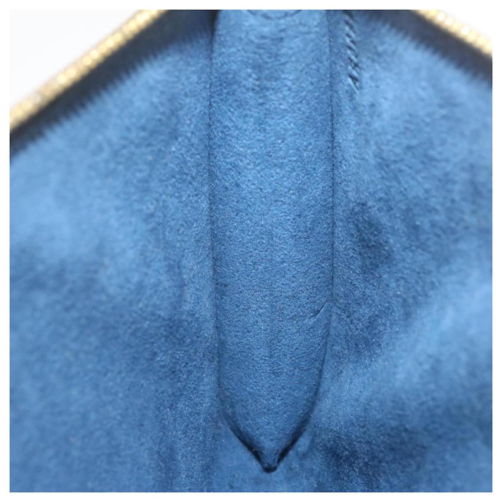 LOUIS VUITTON Epi Pochette Accessoires Pouch Blue M52945 LV Auth 23568AV Leather  ref.2374104
