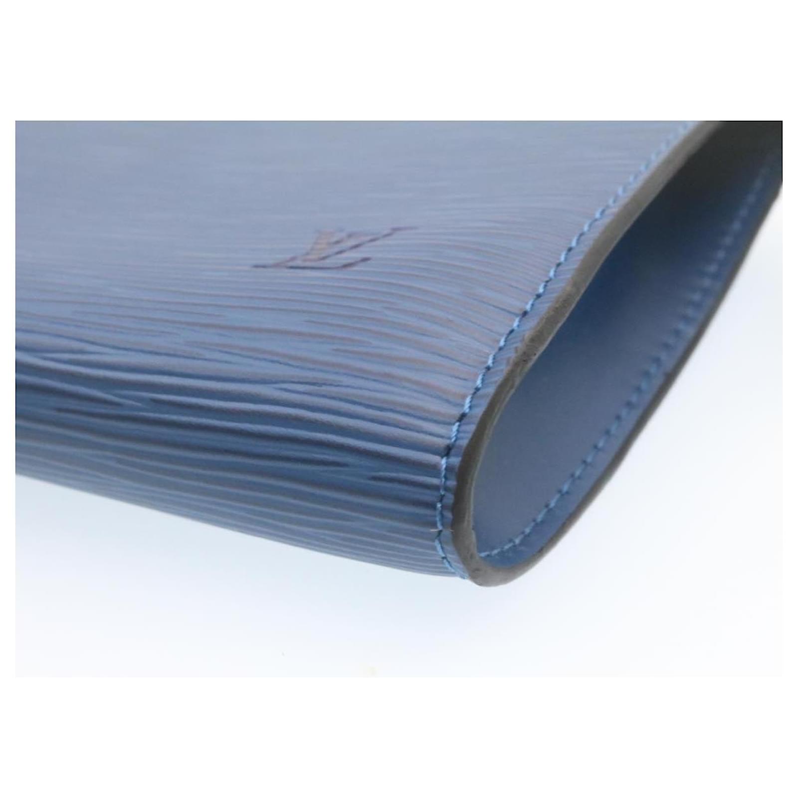 LOUIS VUITTON Epi Pochette Accessoires Pouch Blue M52945 LV Auth 23568AV Leather  ref.2374104