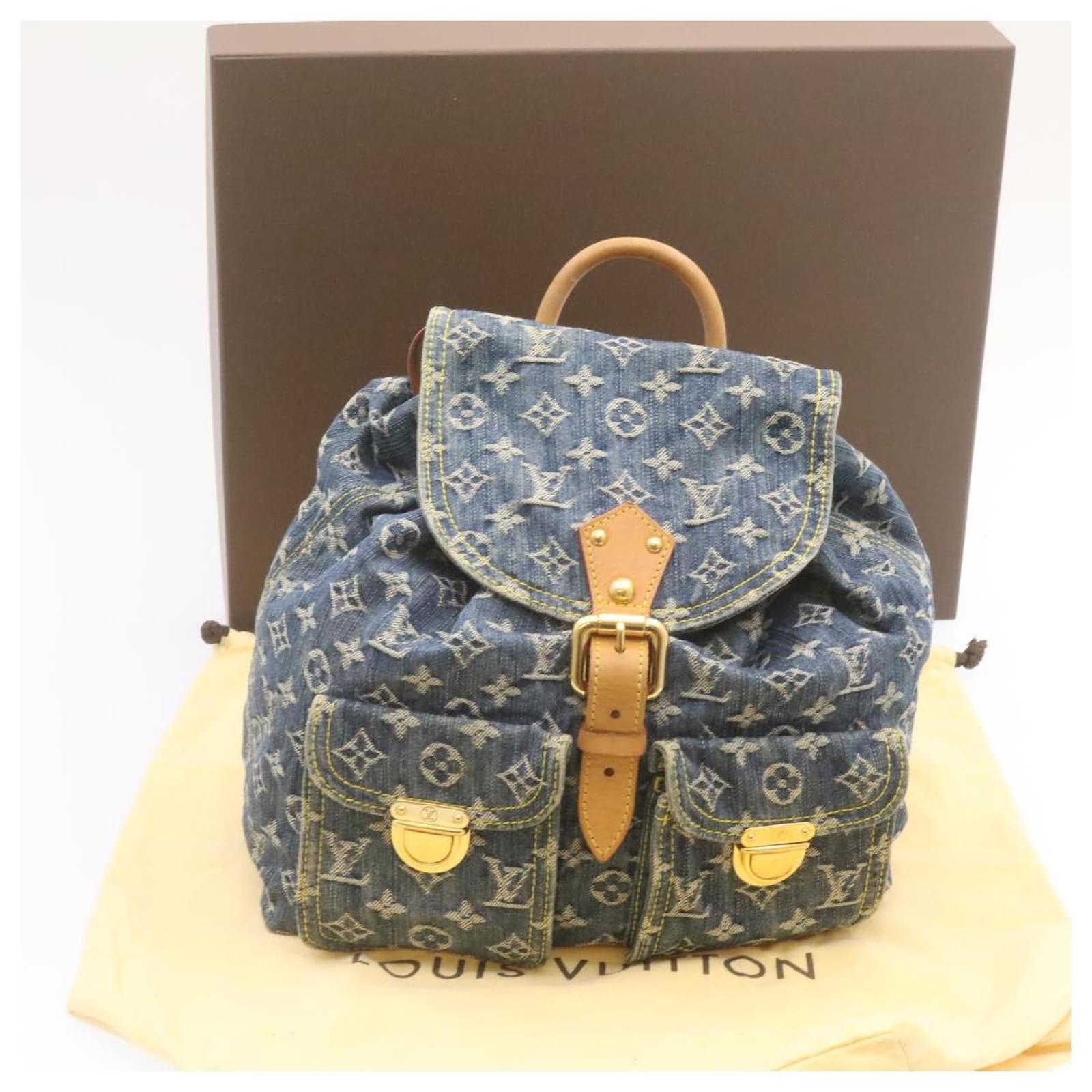 LOUIS VUITTON Monogram Denim Sac A Dos GM Backpack Blue M95056 LV Auth 23330AM ref.2374769