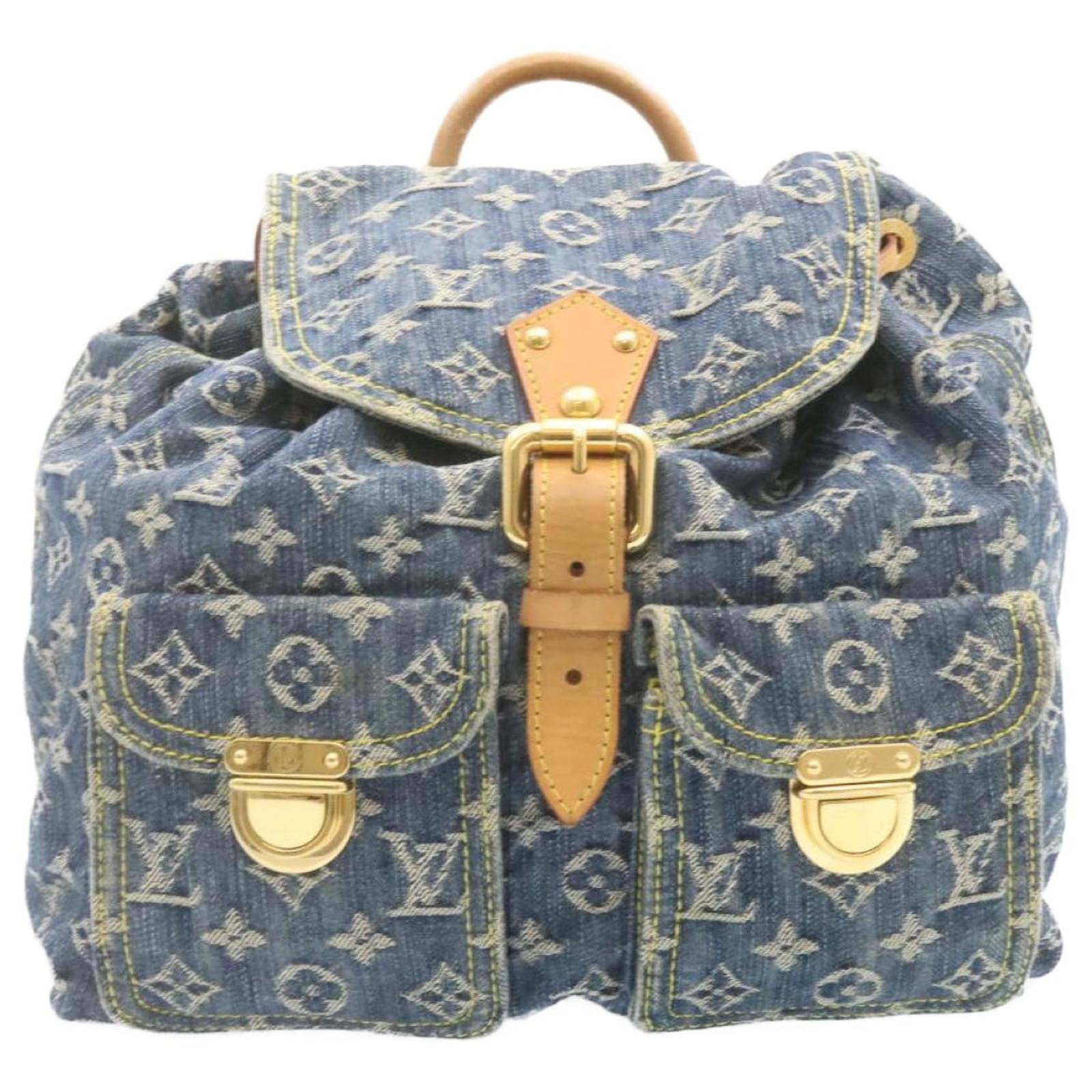 LOUIS VUITTON Monogram Denim Sac A Dos GM Backpack Blue M95056 LV Auth 23330AM ref.2374769