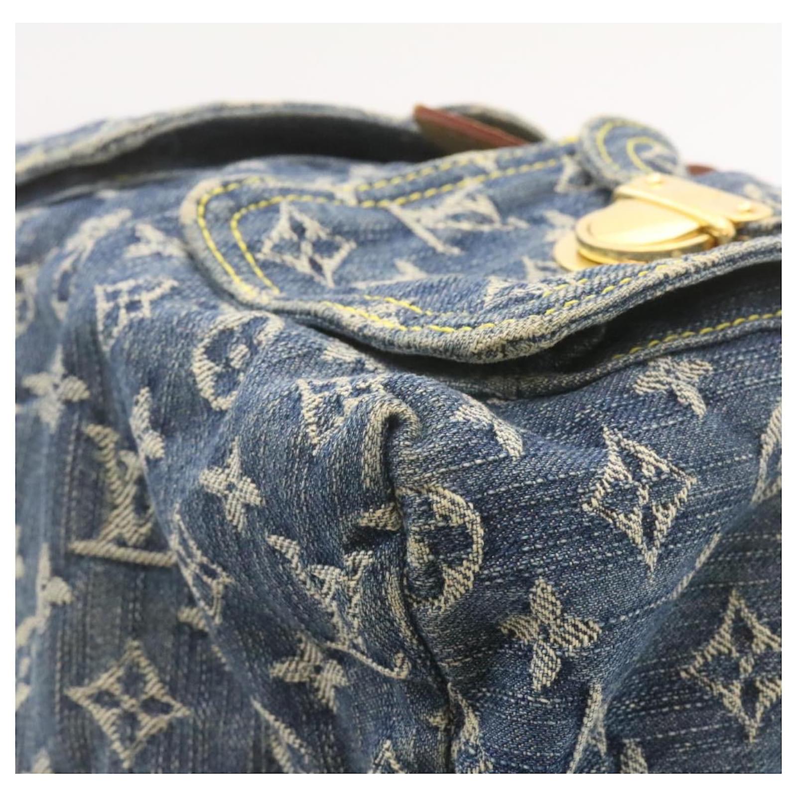 LOUIS VUITTON Monogram Denim Sac A Dos GM Backpack Blue M95056 LV Auth 23330AM ref.2374769