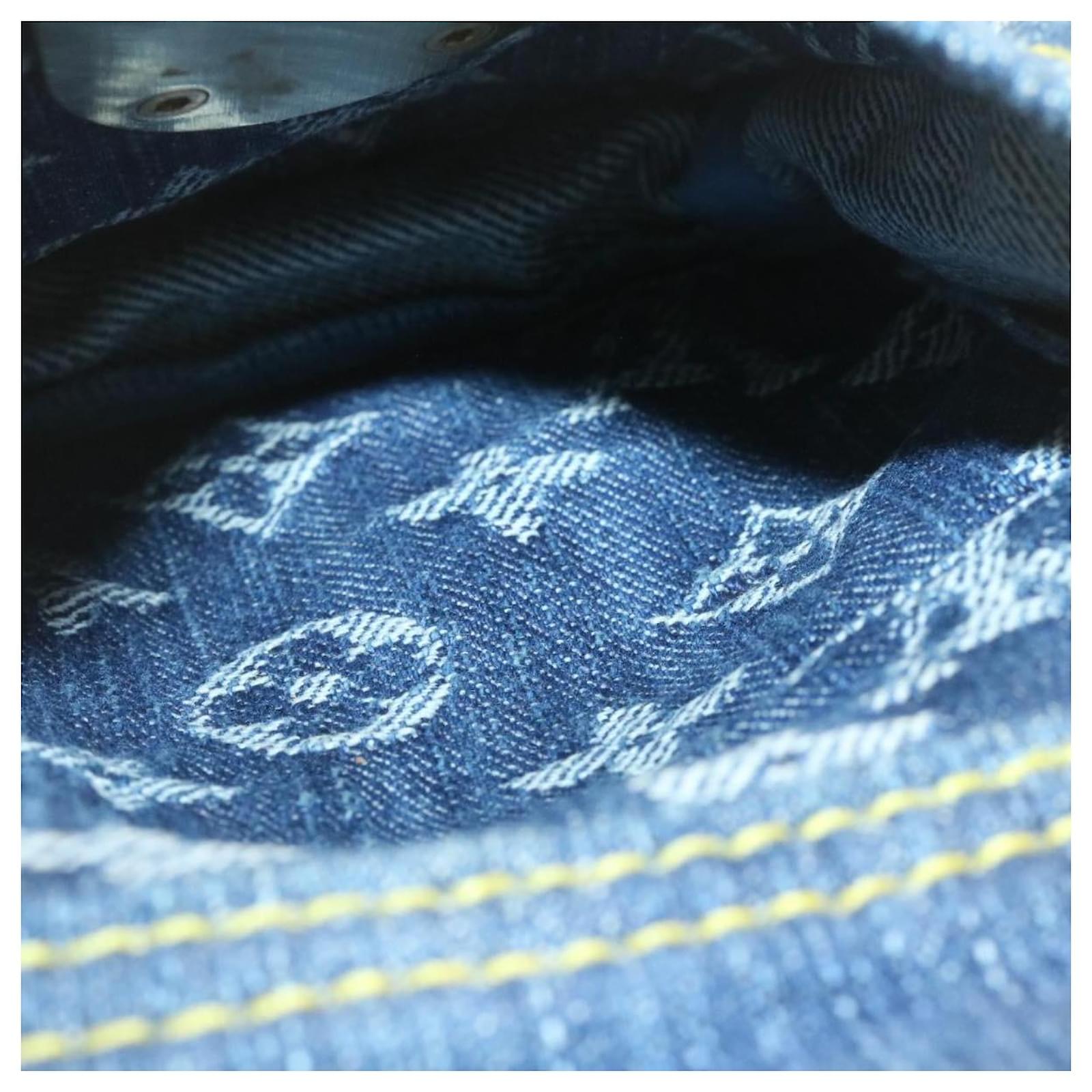 LOUIS VUITTON Monogram Denim Sac A Dos GM Backpack Blue M95056 LV Auth 23330AM ref.2374769