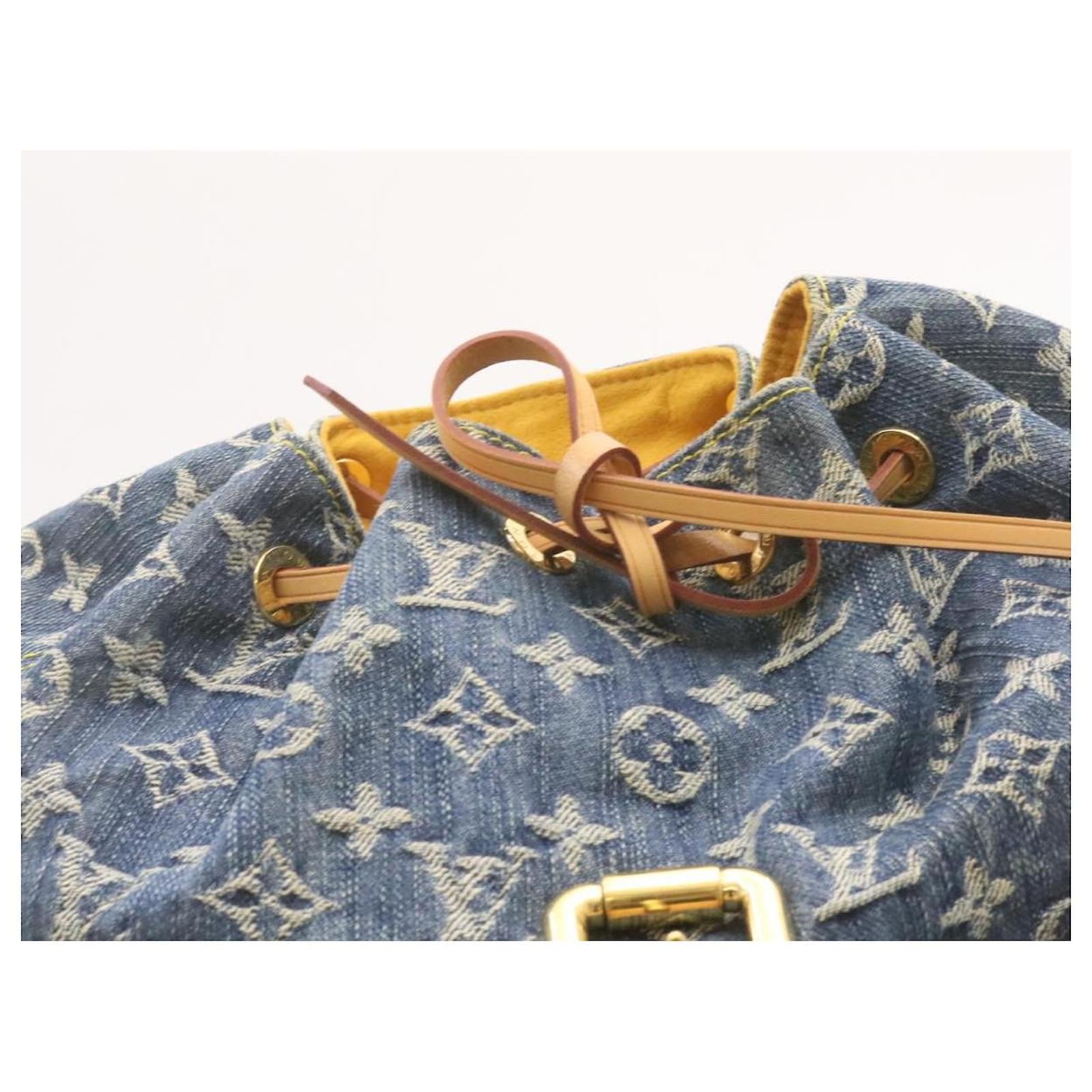 LOUIS VUITTON Monogram Denim Sac A Dos GM Backpack Blue M95056 LV Auth 23330AM ref.2374769