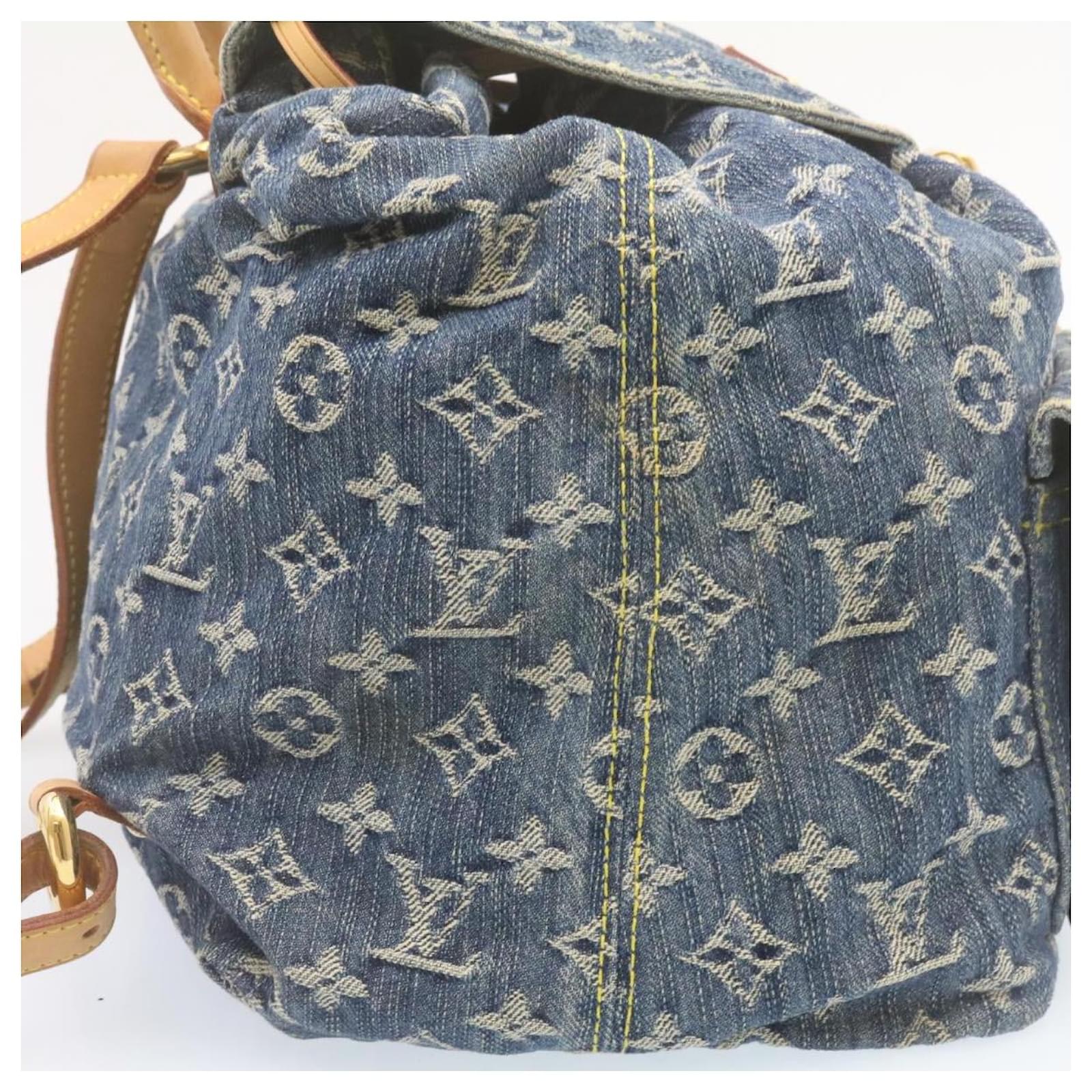 LOUIS VUITTON Monogram Denim Sac A Dos GM Backpack Blue M95056 LV Auth 23330AM ref.2374769