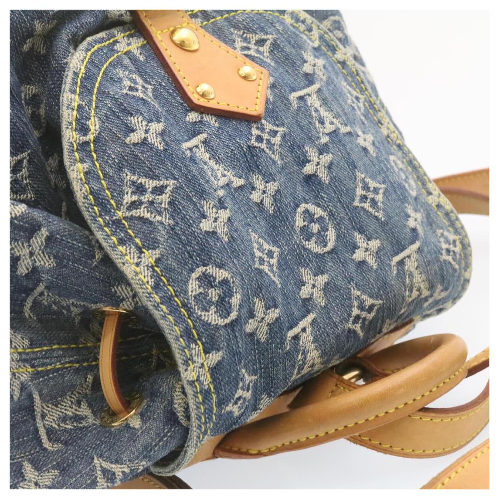 LOUIS VUITTON Monogram Denim Sac A Dos GM Backpack Blue M95056 LV Auth 23330AM ref.2374769