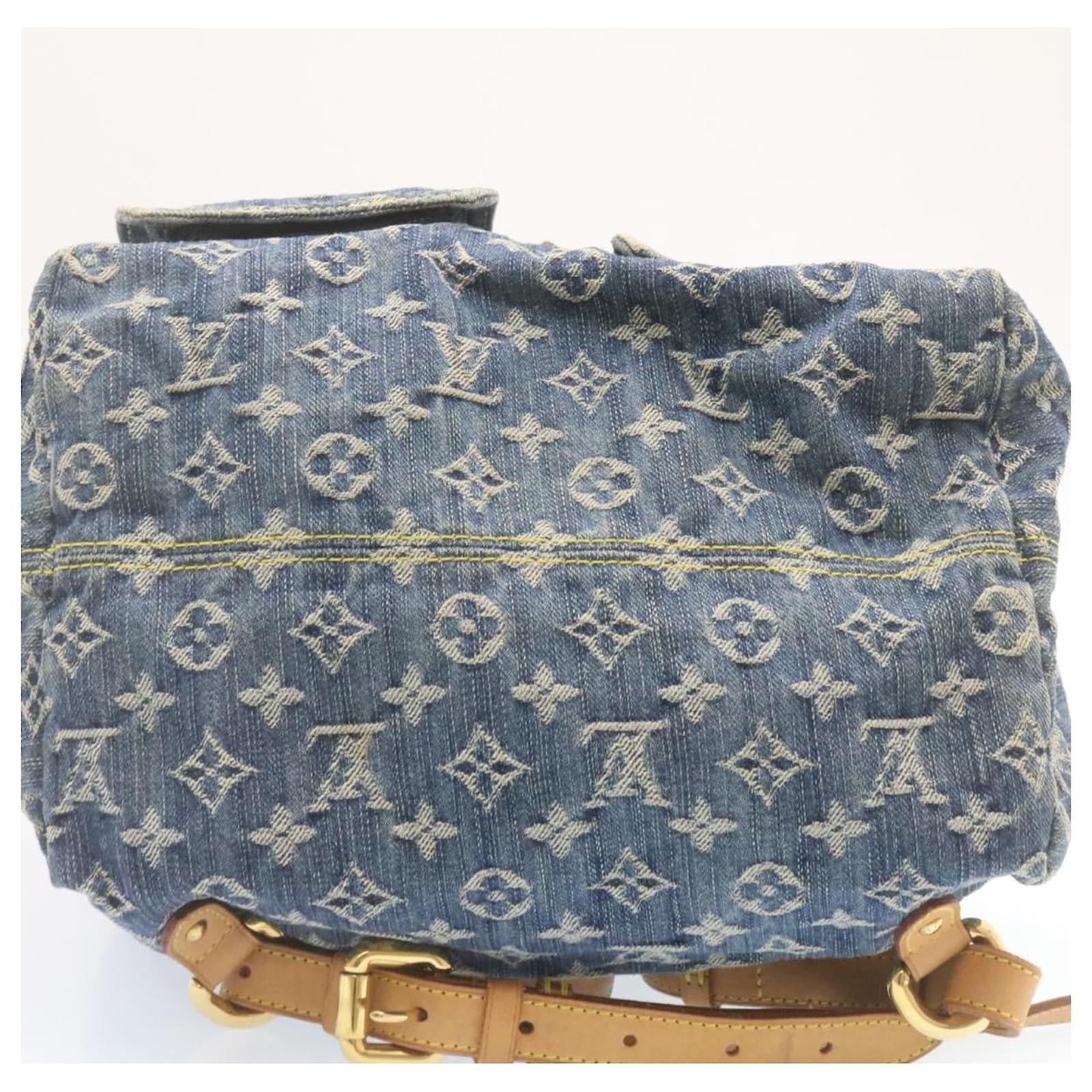 LOUIS VUITTON Monogram Denim Sac A Dos GM Backpack Blue M95056 LV Auth 23330AM ref.2374769