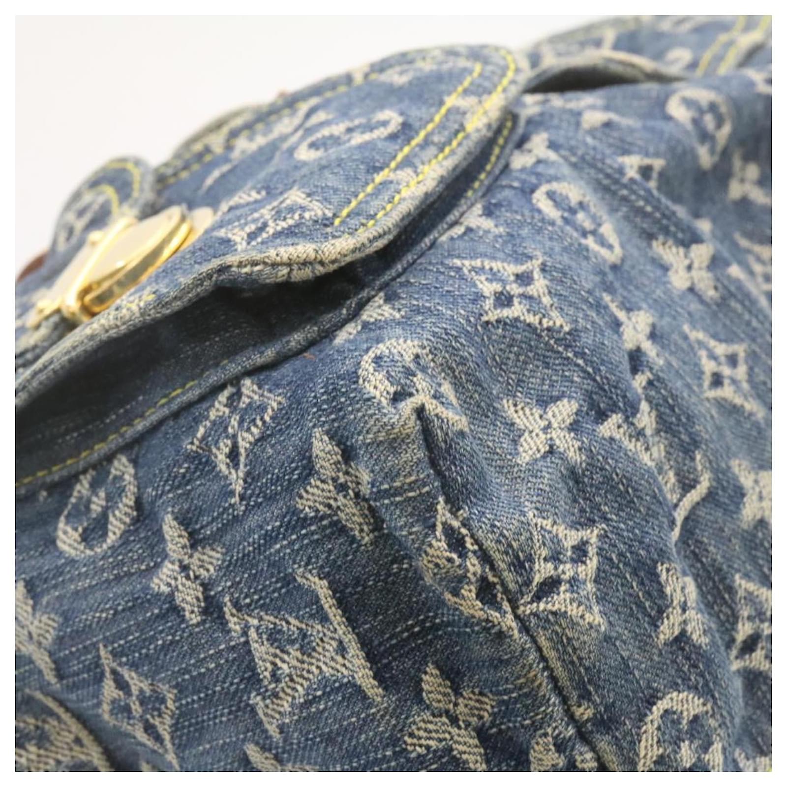 LOUIS VUITTON Monogram Denim Sac A Dos GM Backpack Blue M95056 LV Auth 23330AM ref.2374769