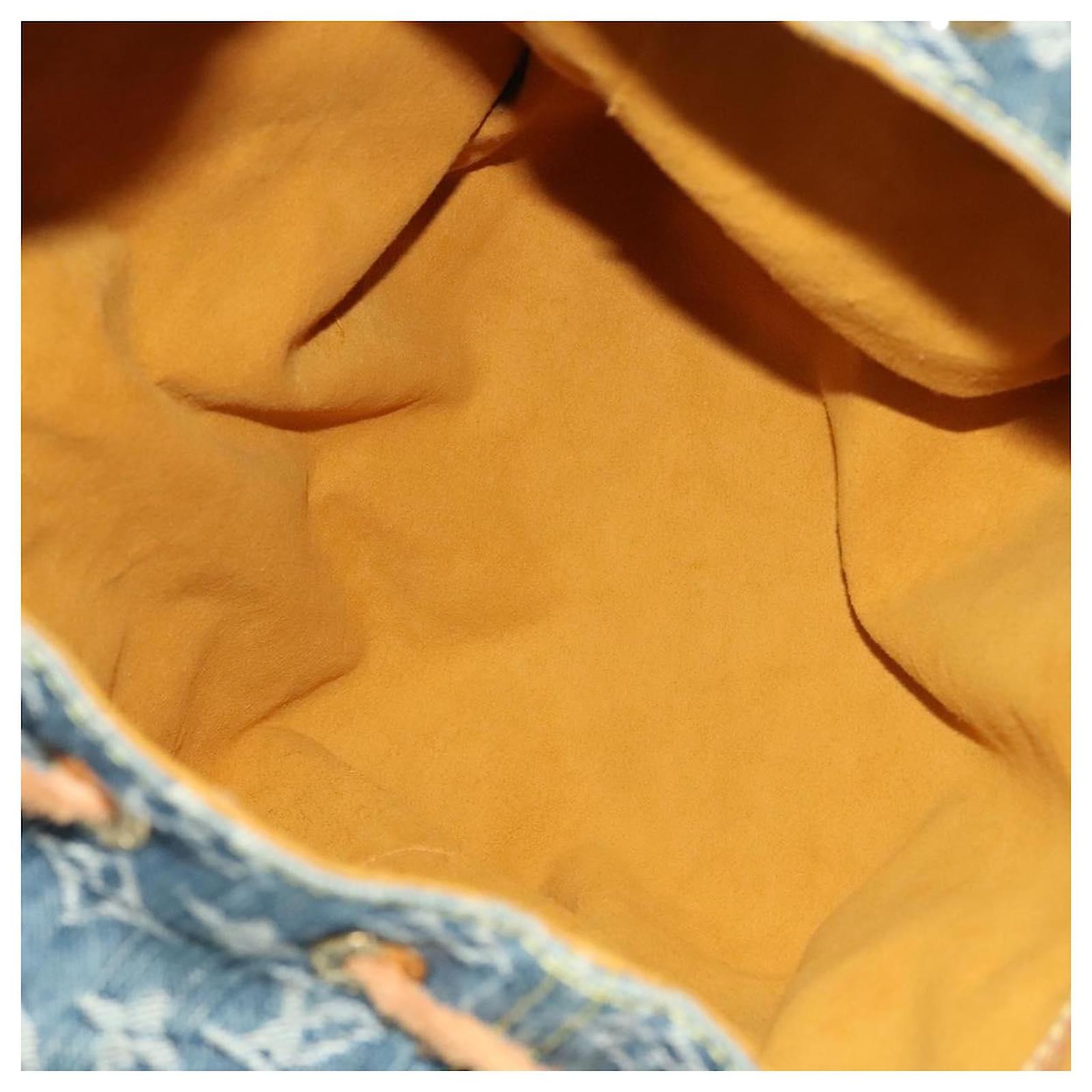 LOUIS VUITTON Monogram Denim Sac A DosGM Backpack Blue M95056 LV Auth 106296AV ref.2375154