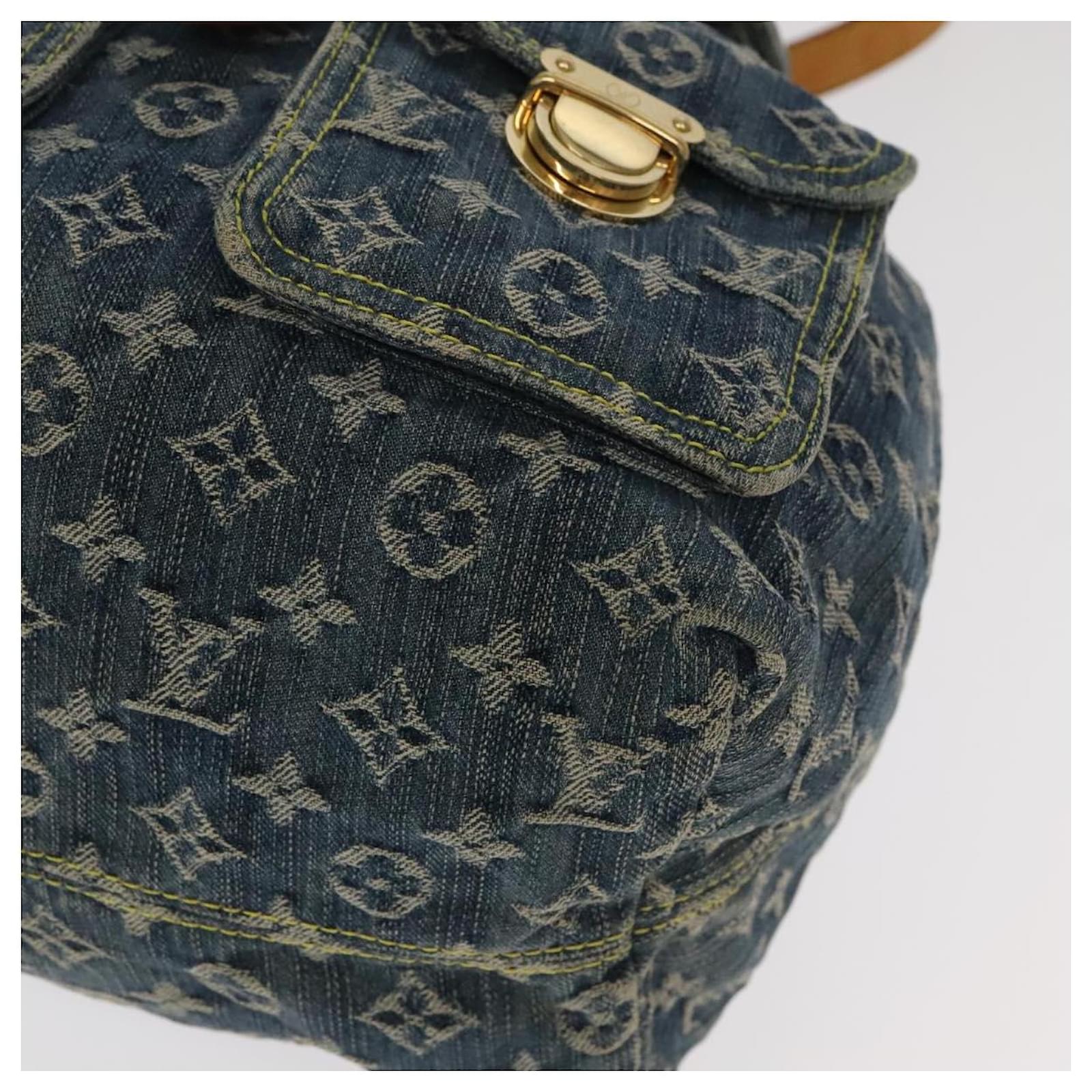 LOUIS VUITTON Monogram Denim Sac A DosGM Backpack Blue M95056 LV Auth 106296AV ref.2375154