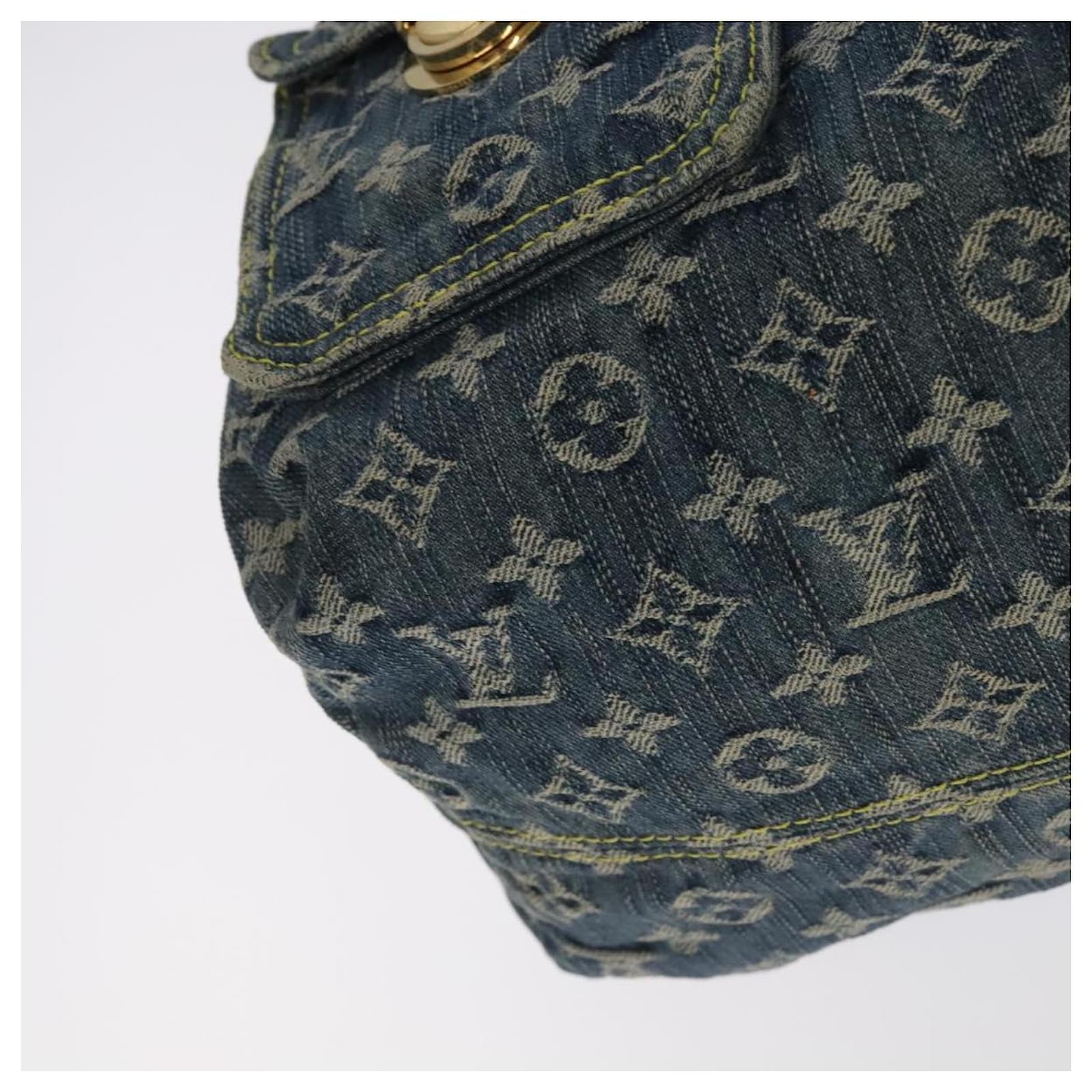 LOUIS VUITTON Monogram Denim Sac A DosGM Backpack Blue M95056 LV Auth 106296AV ref.2375154