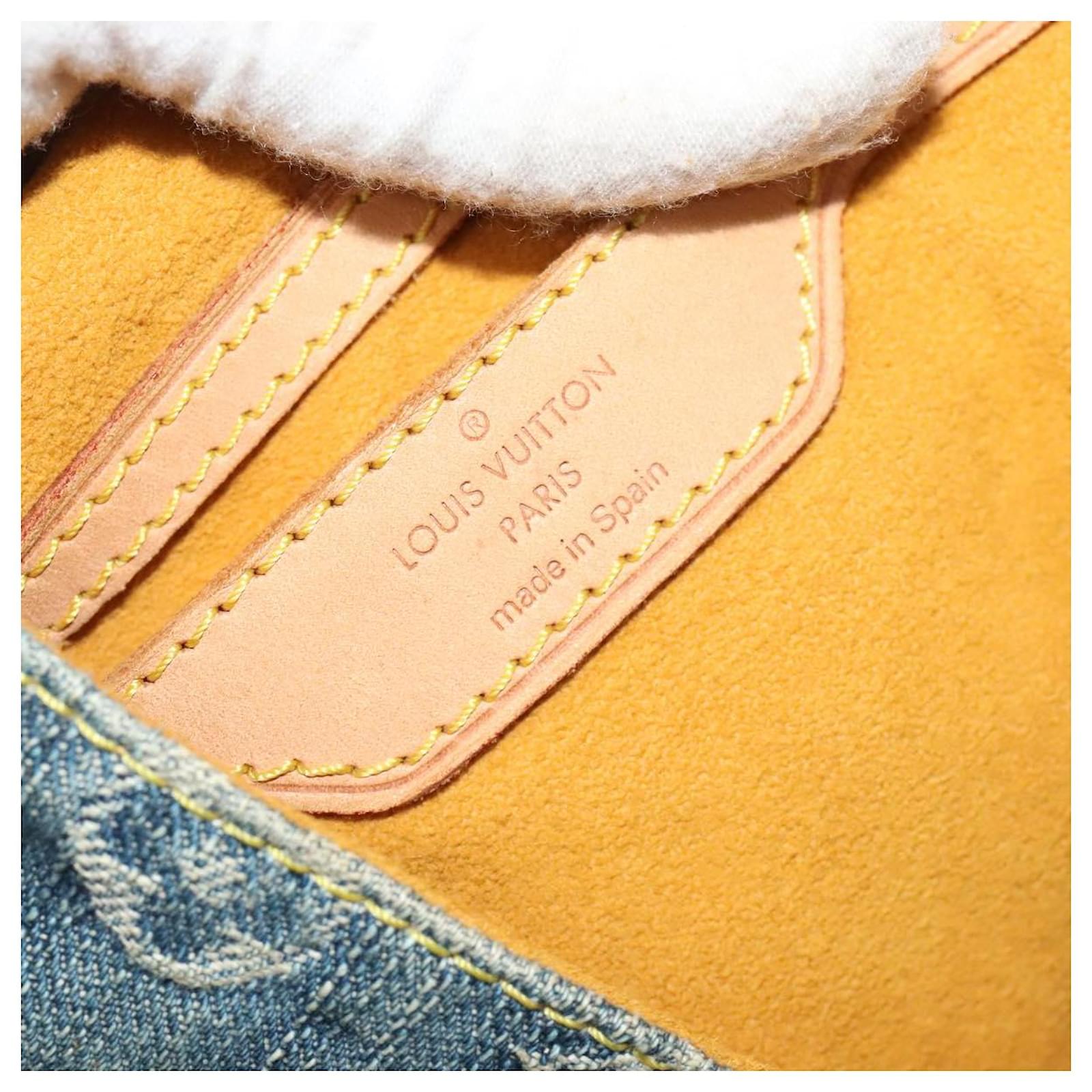 LOUIS VUITTON Monogram Denim Sac A DosGM Backpack Blue M95056 LV Auth 106296AV ref.2375154