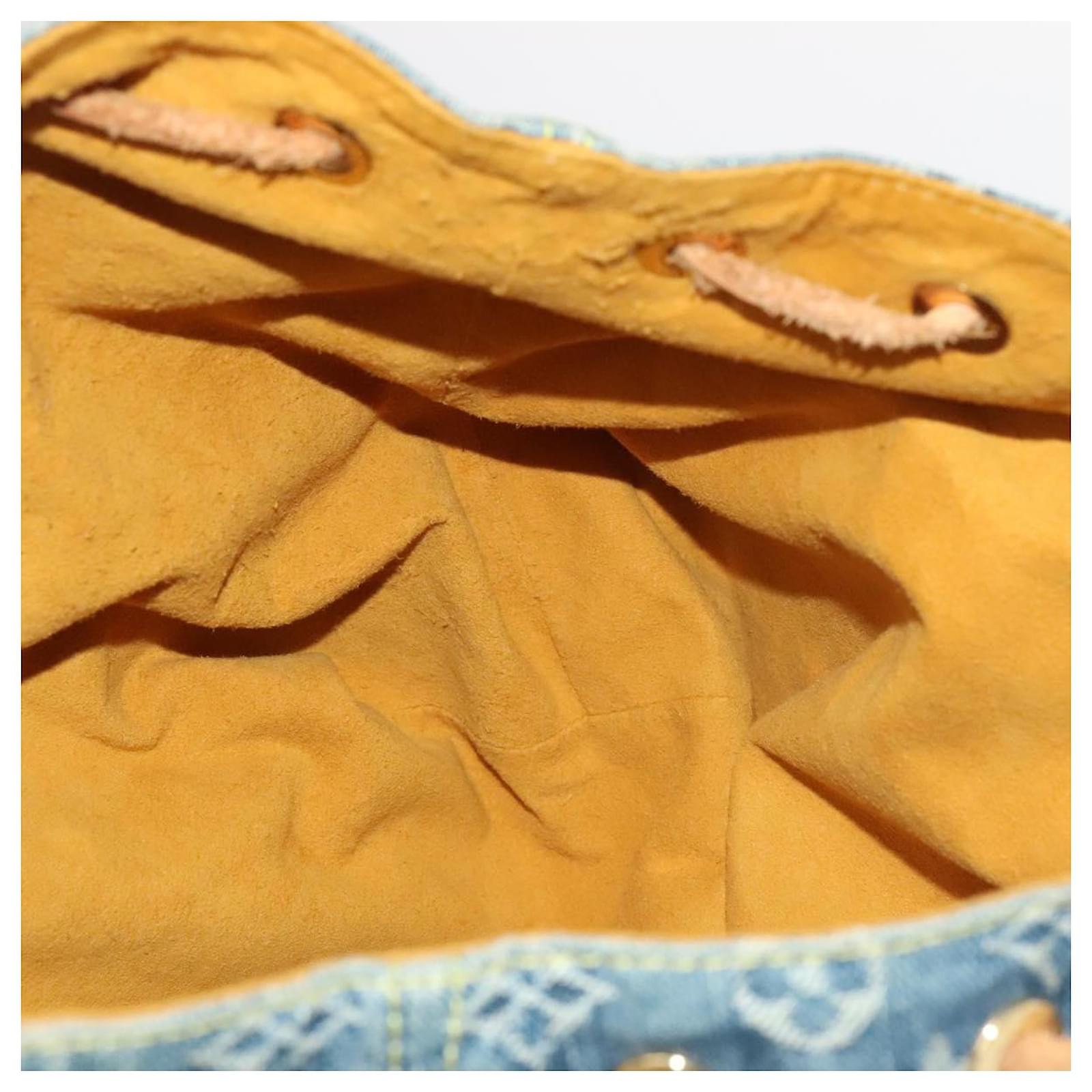 LOUIS VUITTON Monogram Denim Sac A DosGM Backpack Blue M95056 LV Auth 106296AV ref.2375154