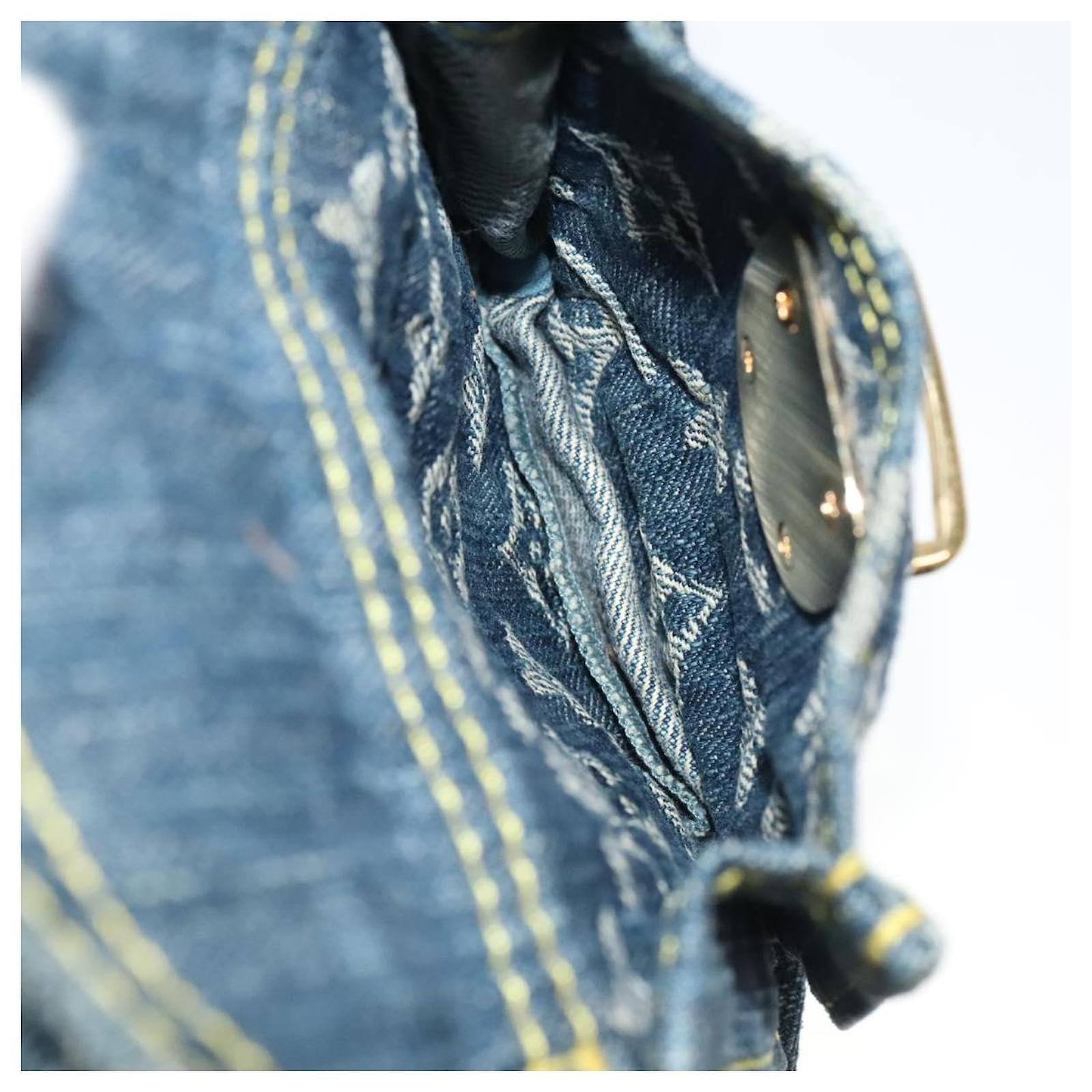 LOUIS VUITTON Monogram Denim Sac A DosGM Backpack Blue M95056 LV Auth 106296AV ref.2375154