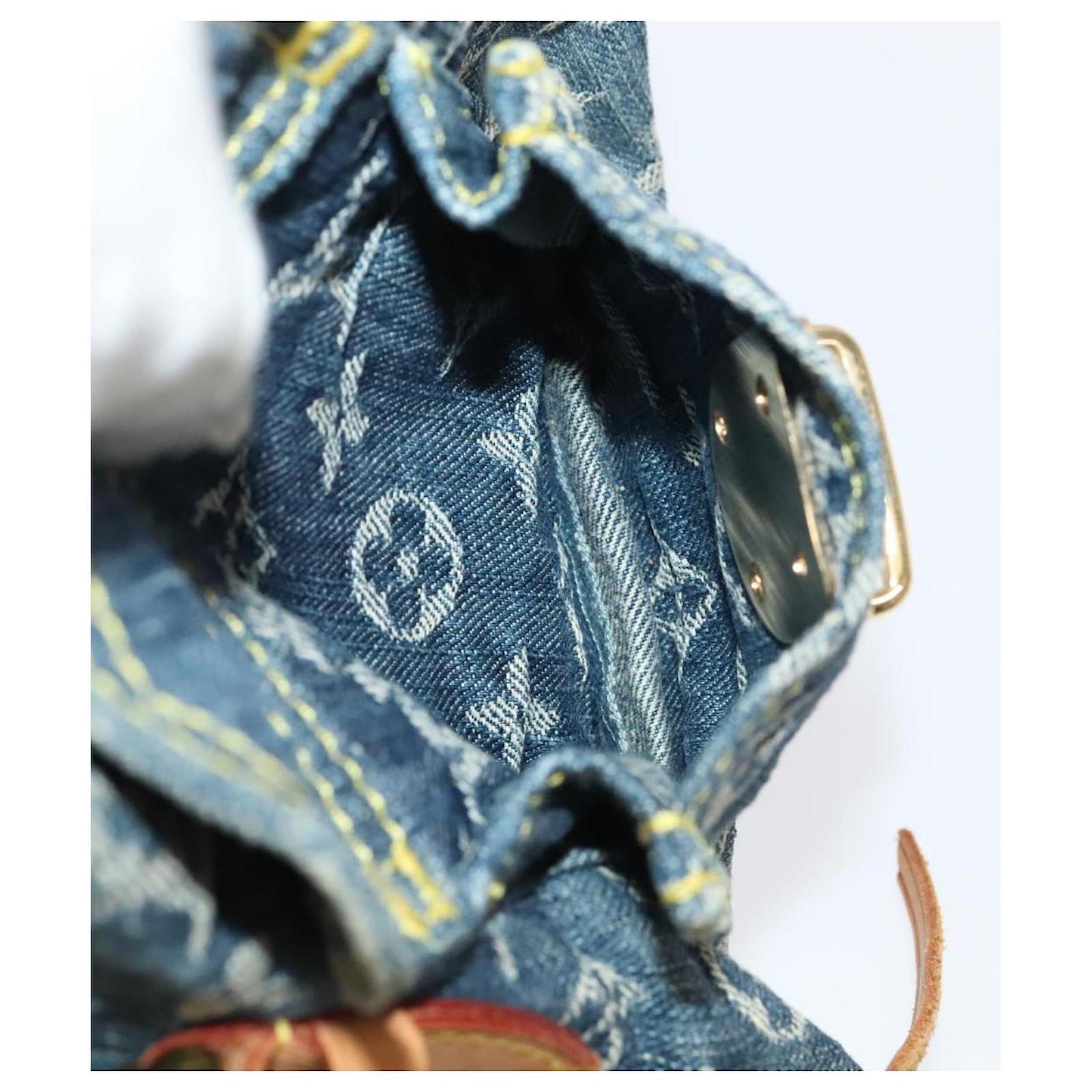 LOUIS VUITTON Monogram Denim Sac A DosGM Backpack Blue M95056 LV Auth 106296AV ref.2375154